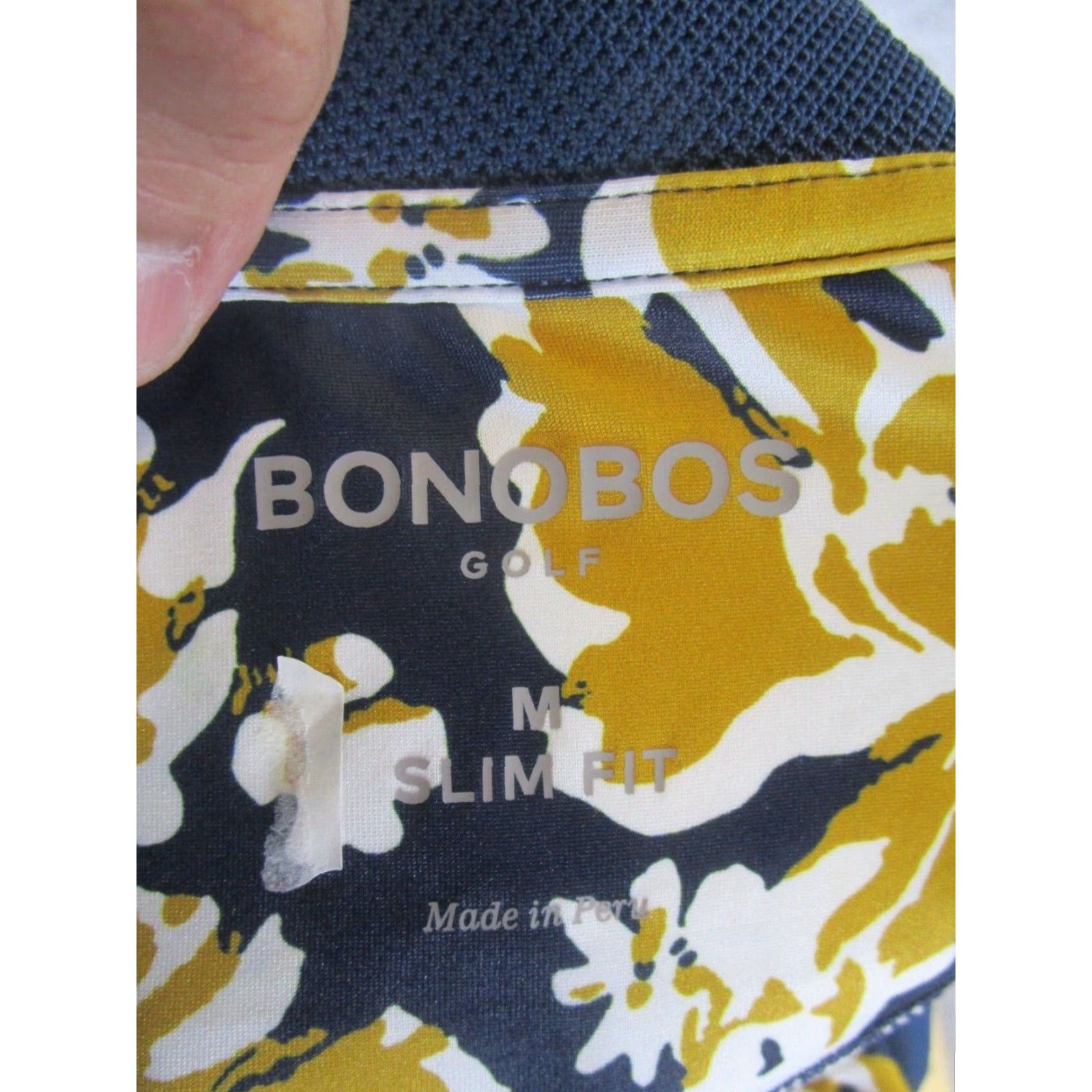 Bonobos Bonobos Polo Shirt Mens M Navy Blue Floral Stretch Slim Golf Adult Polo Shirt M Blue Floral 60s 70s Mens Size US M / EU 48-50 / 2 - 6 Thumbnail