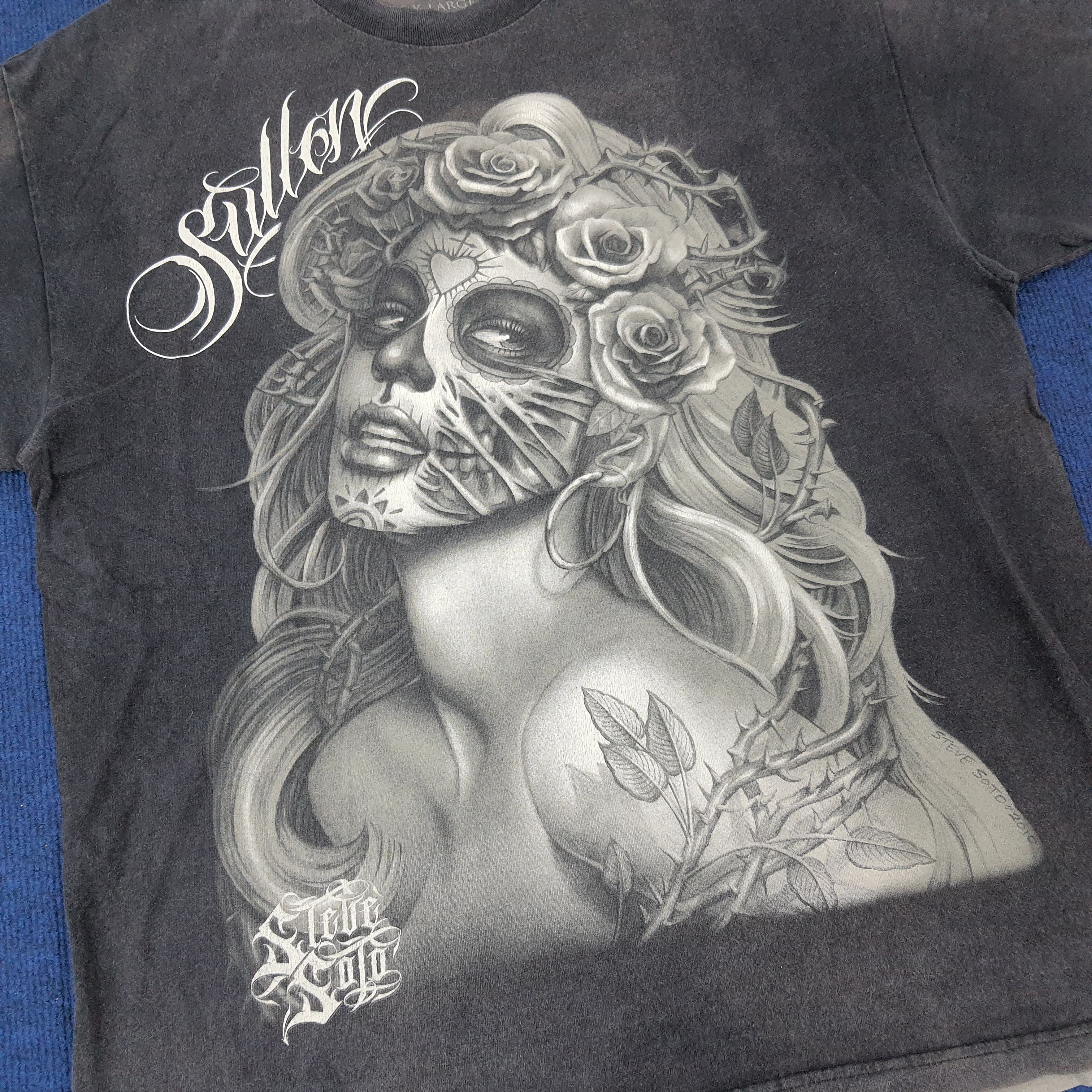 Vintage Vintage SULLEN ART American Japanese Fashion Style T-Shirt Size US XL / EU 56 / 4 - 2 Thumbnail