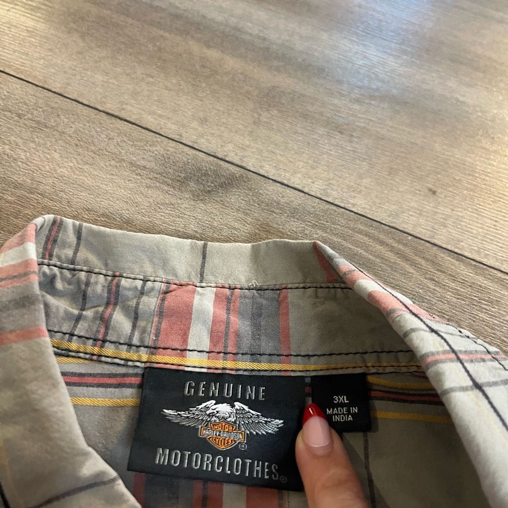 Harley Davidson Harley Davidson Red Plaid Casual Buttonup Men 3XL Bin F-201 Size US XXL / EU 58 / 5 - 3 Thumbnail