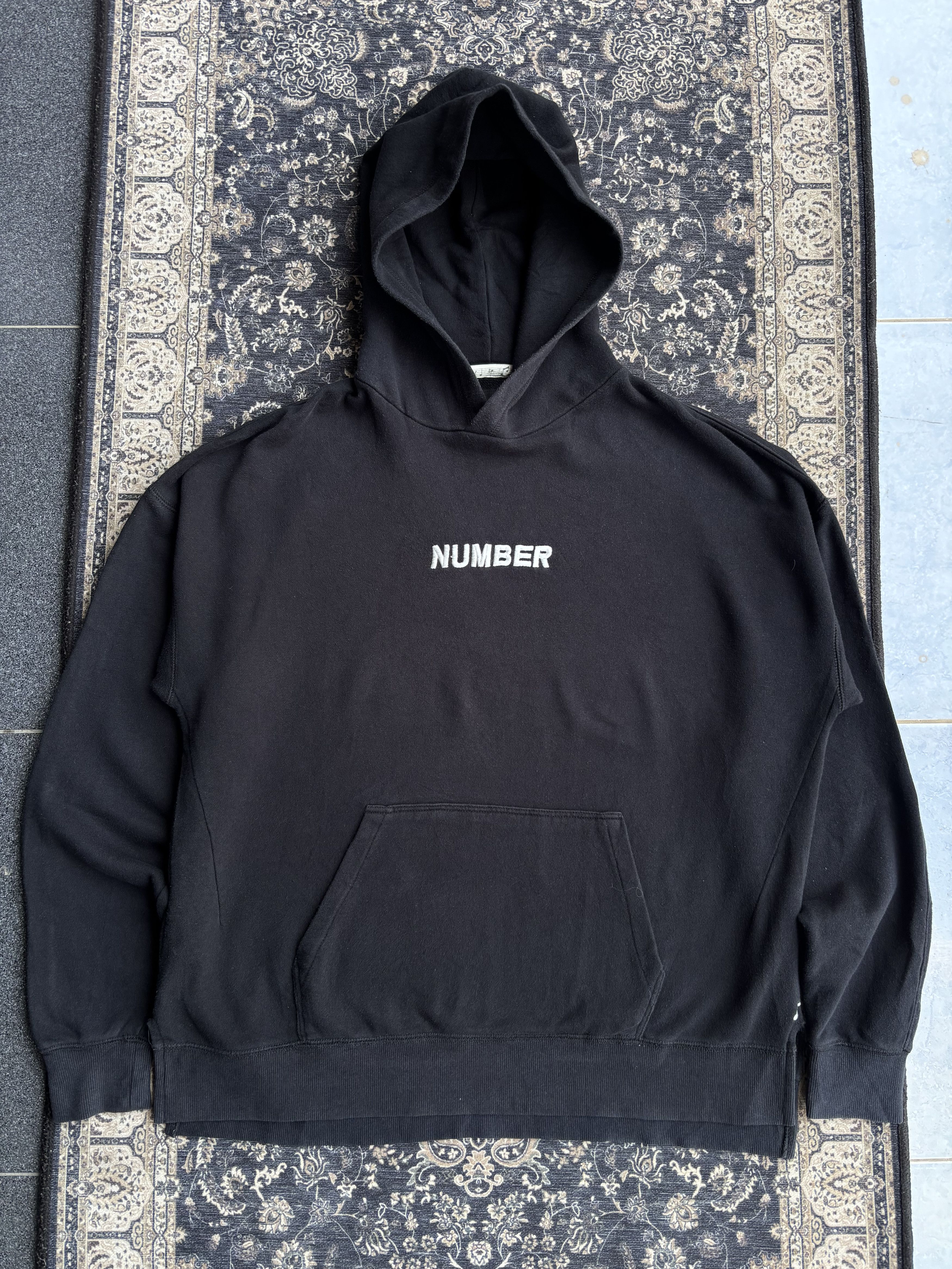 Number (N)ine Number Nine Fender Hoodie White/Black | Grailed