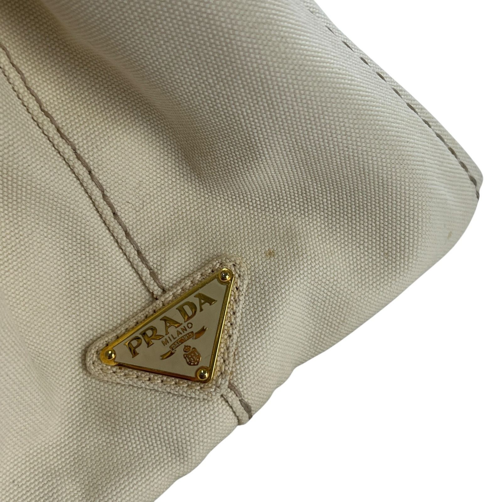 Prada Prada Cream Canapa Tote Bag Size ONE SIZE - 13 Thumbnail