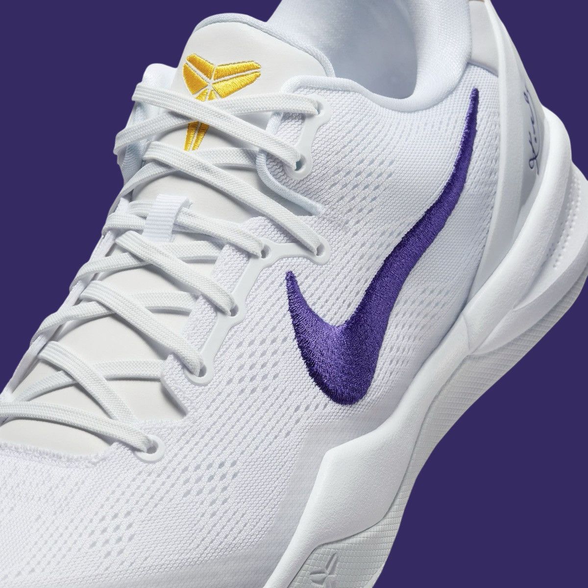 Nike 2024 NIKE KOBE 8 PROTRO LAKERS HOME WHITE/PURPLE (10.5) Size US 10.5 / EU 43-44 - 2 Thumbnail