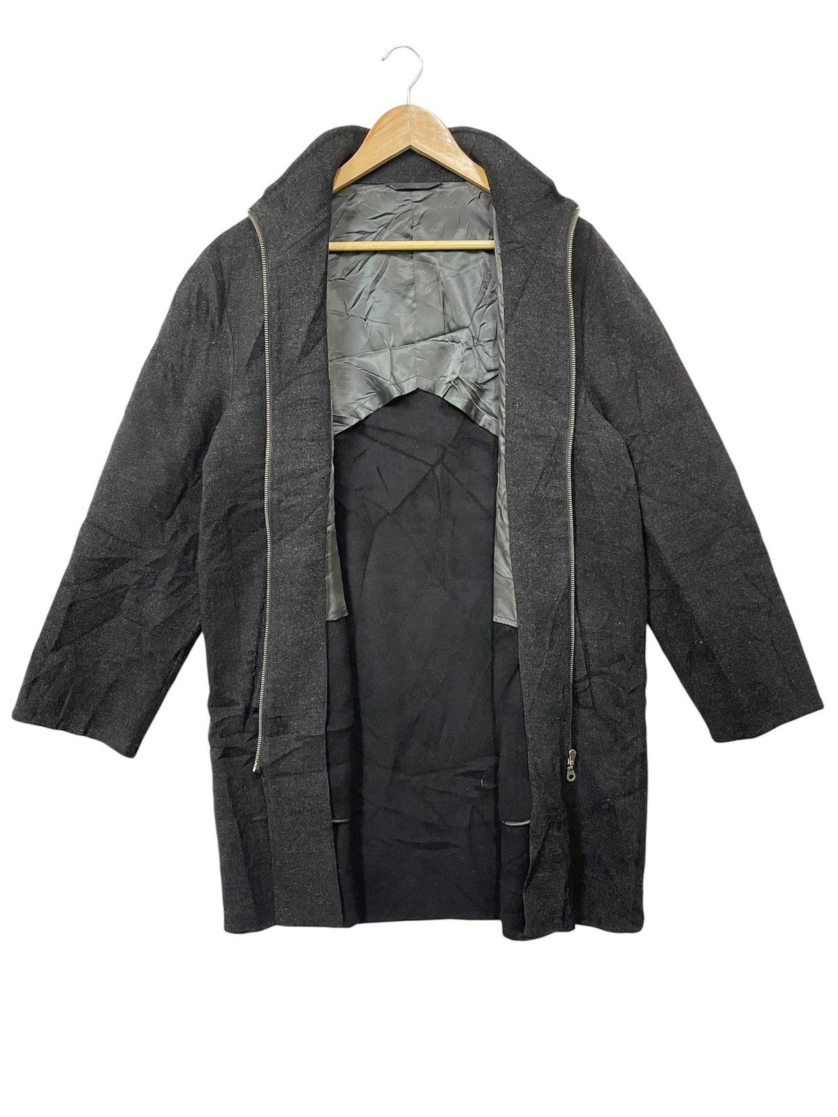 Yohji Yamamoto Yohji Yamamoto avant-garde A.A.R long zipper jacket wool Size US M / EU 48-50 / 2 - 2 Thumbnail