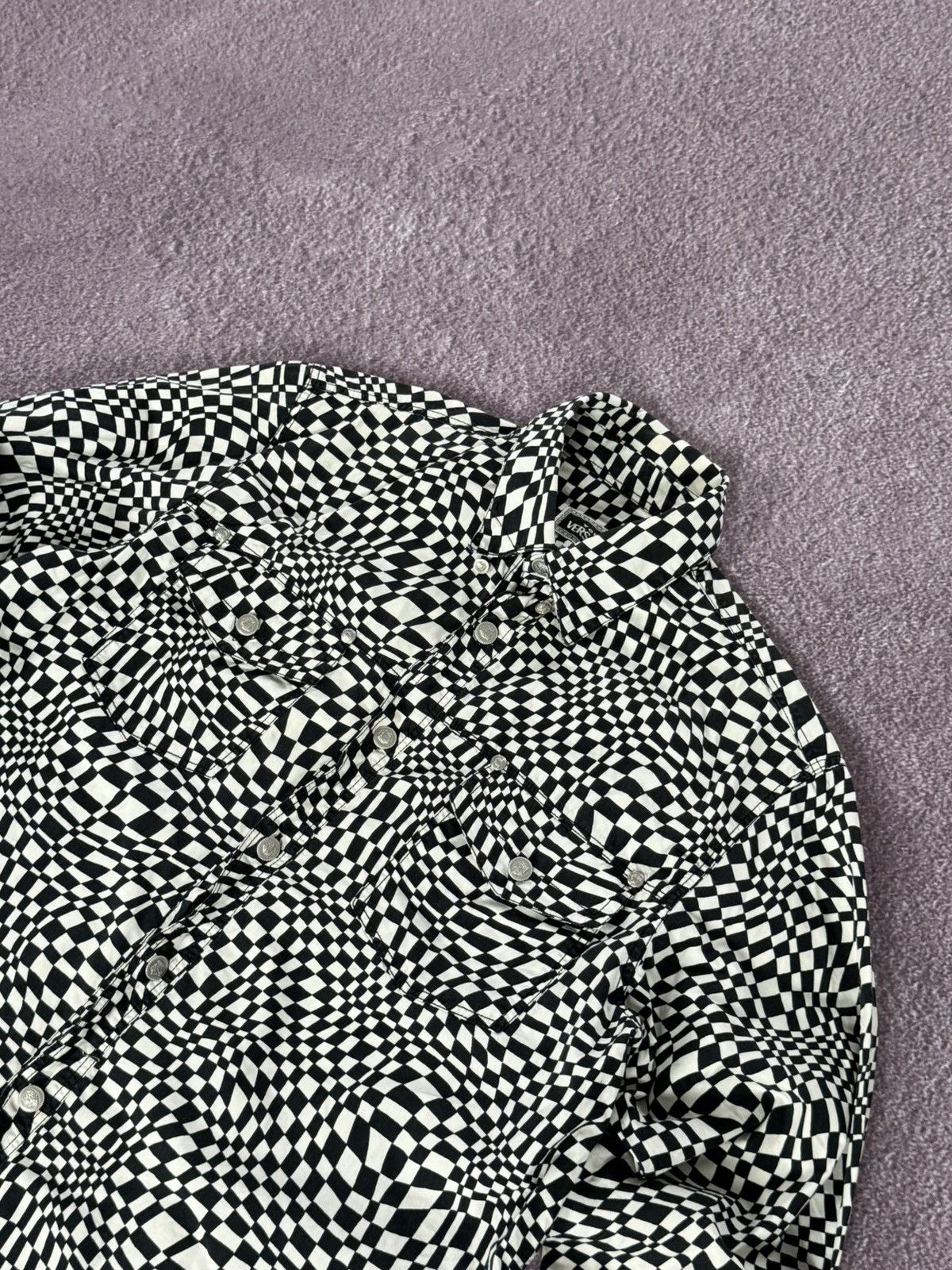 Versace Vintage Versace Italian 00s Button Up Shirt Size M / US 6-8 / IT 42-44 - 6 Thumbnail