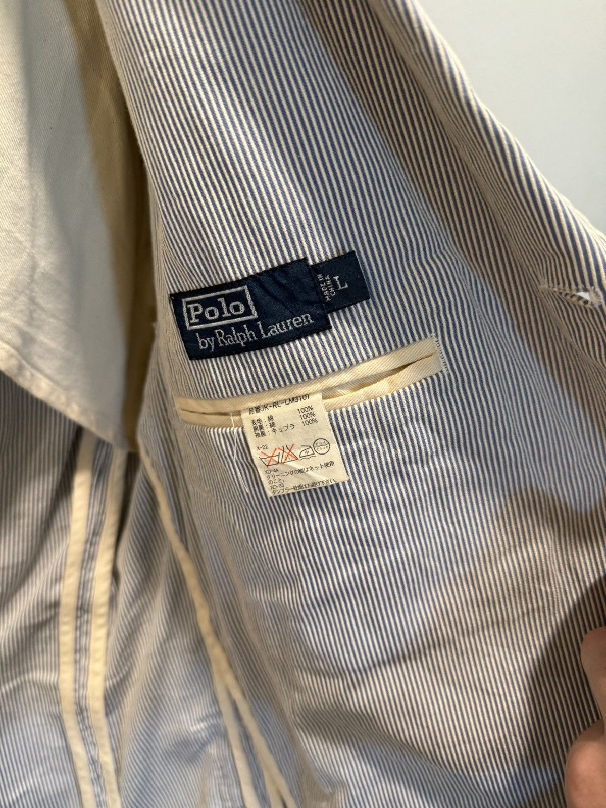 Polo Ralph Lauren RALPH LAUREN HICKORY STRIPE BLAZER Size 44S - 7 Thumbnail