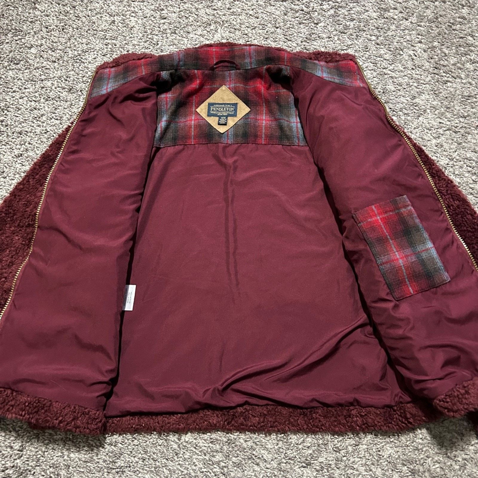 Pendleton Pendleton Sherpa Jacket Full Zip Fuzzy Fleece Ladies Medium Size M / US 6-8 / IT 42-44 - 3 Thumbnail