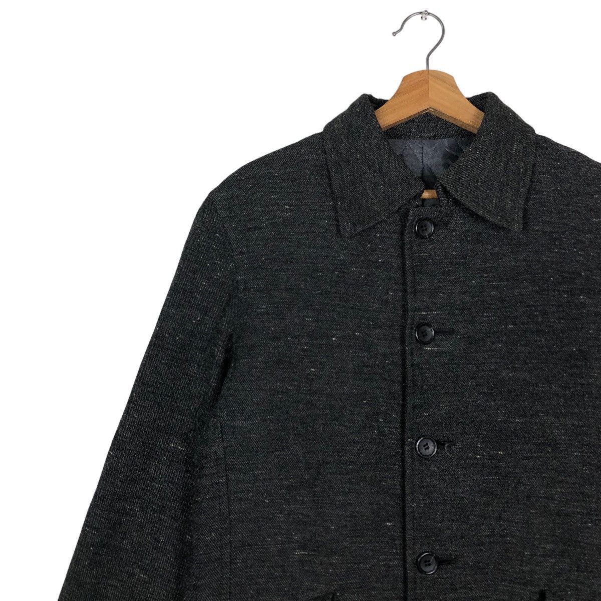 PPFM 🔥Vtg Wool Long Jacket Herringbone PPFM Japan Made Size US M / EU 48-50 / 2 - 6 Thumbnail