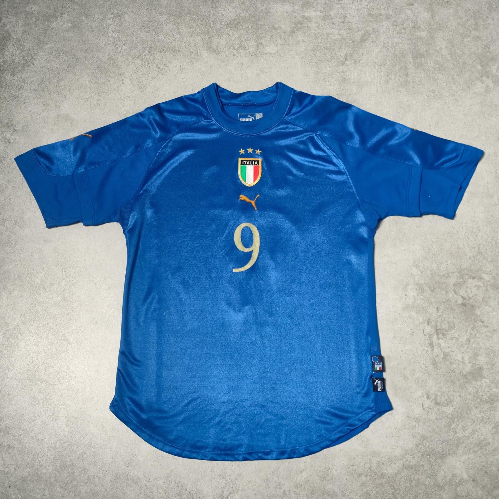 Puma 2004/06 Italy Home Shirt Puma Vieri (L/XL) Size US L / EU 52-54 / 3 - 2 Thumbnail
