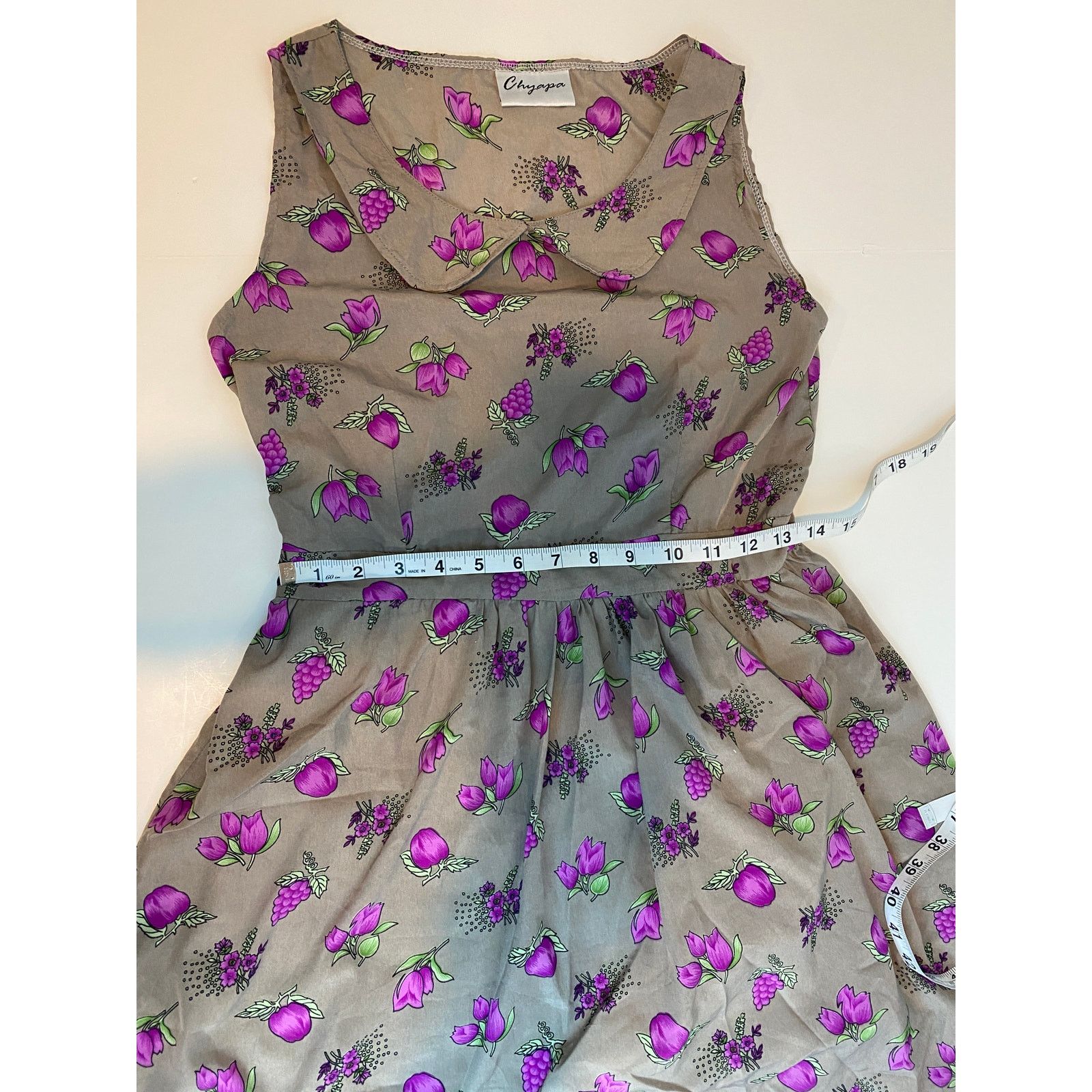 Other Chyapa Dress Plums Floral Pattern Fruit Spring Dress Size 4 Size S / US 4 / IT 40 - 9 Thumbnail