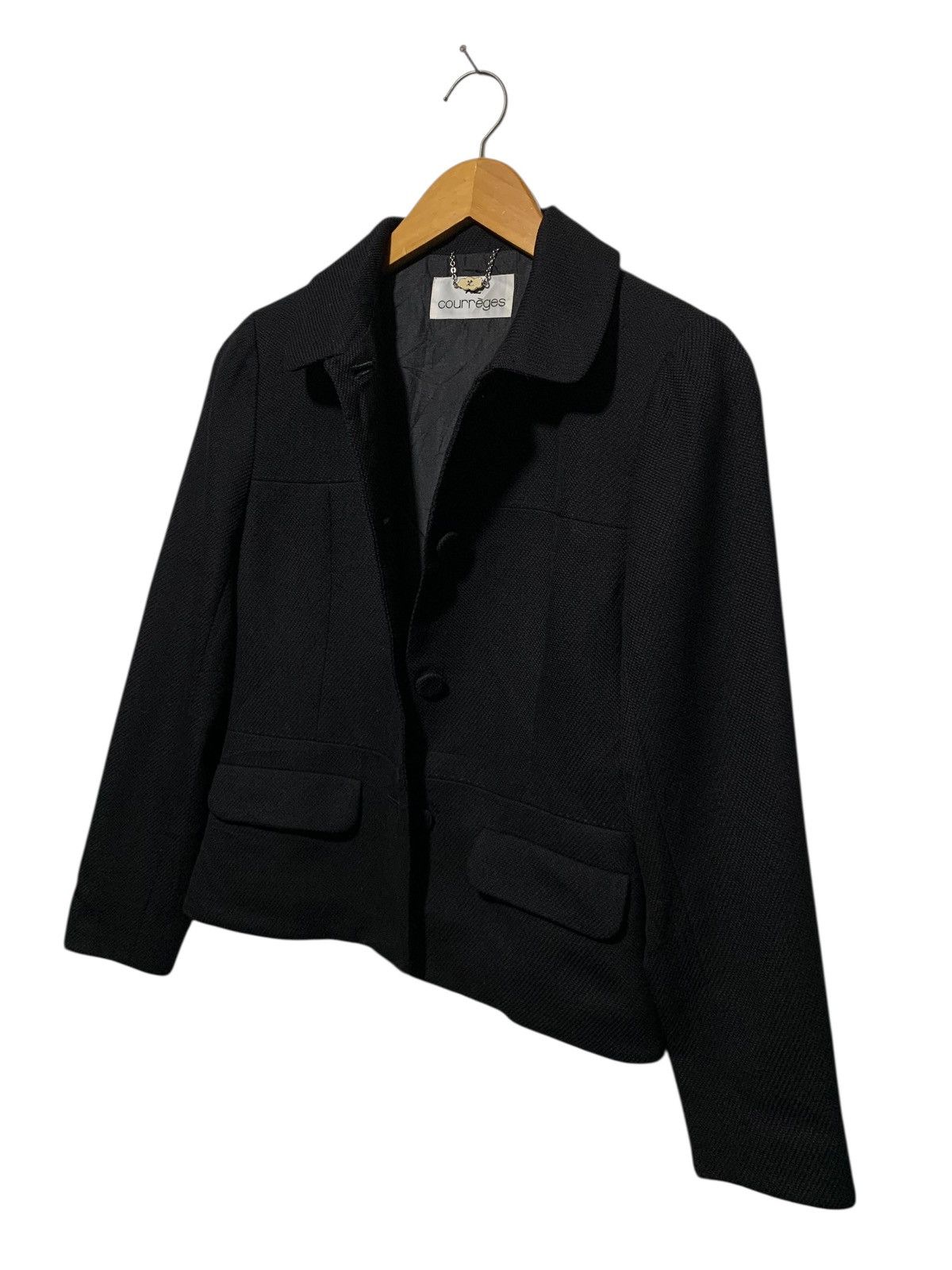 Courreges wool silk blazer jacket