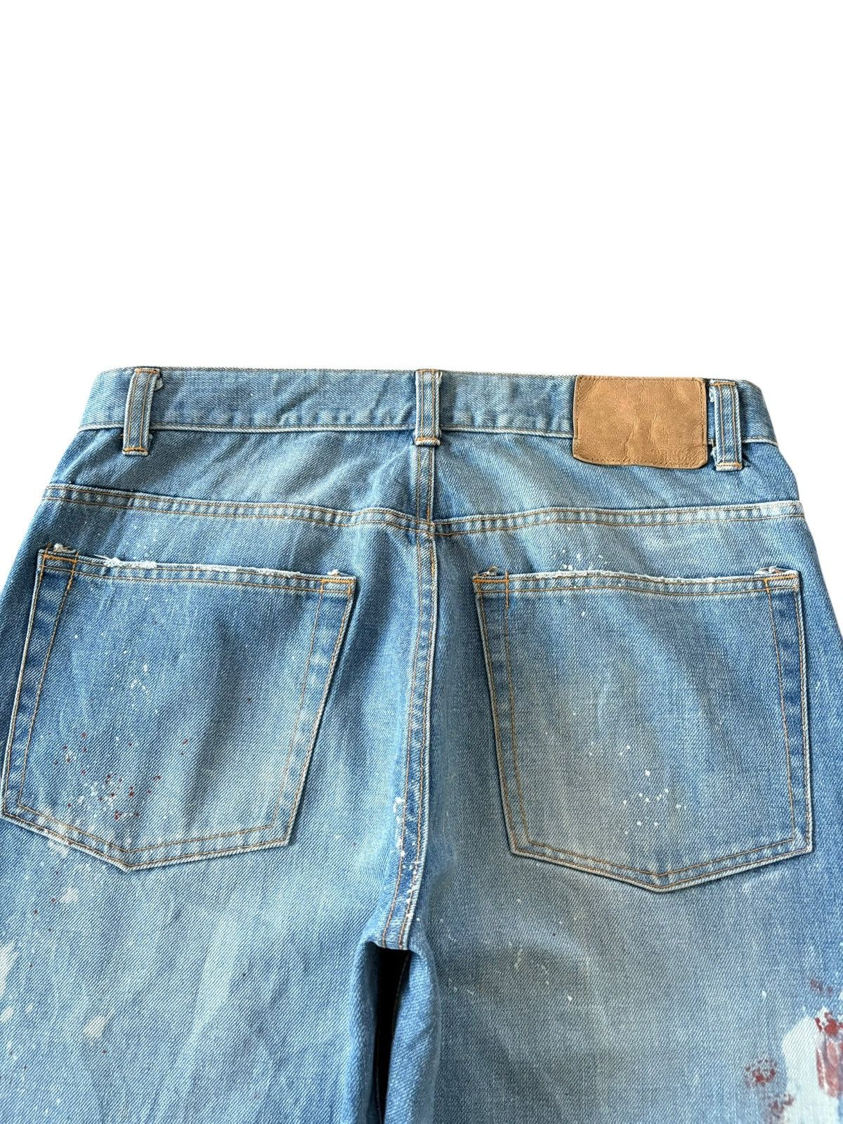 Helmut Lang Vintage Japanese Brand Painted Splattered Baggy Jeans Size US 32 / EU 48 - 4 Thumbnail