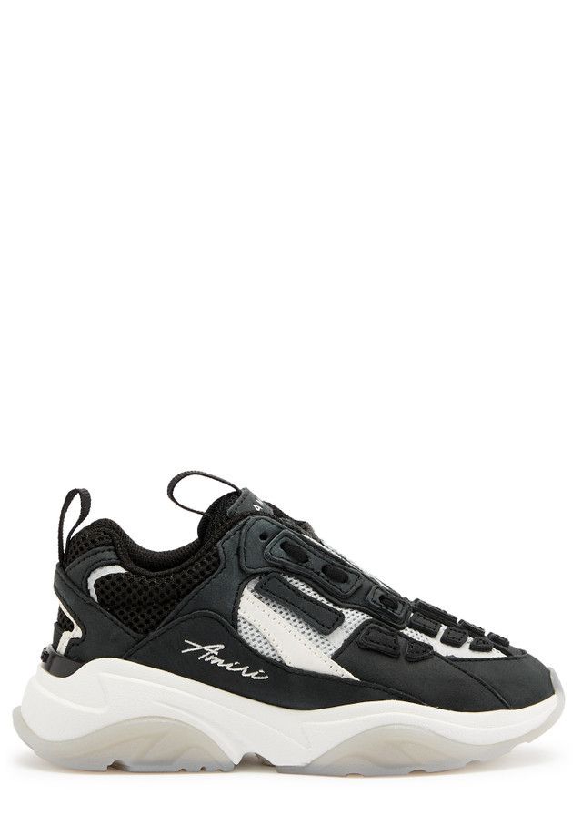 Amiri oc11z0325 KIDS Skelton Runner Panelled Mesh in White/Black Size US 5 / EU 37 - 1 Thumbnail