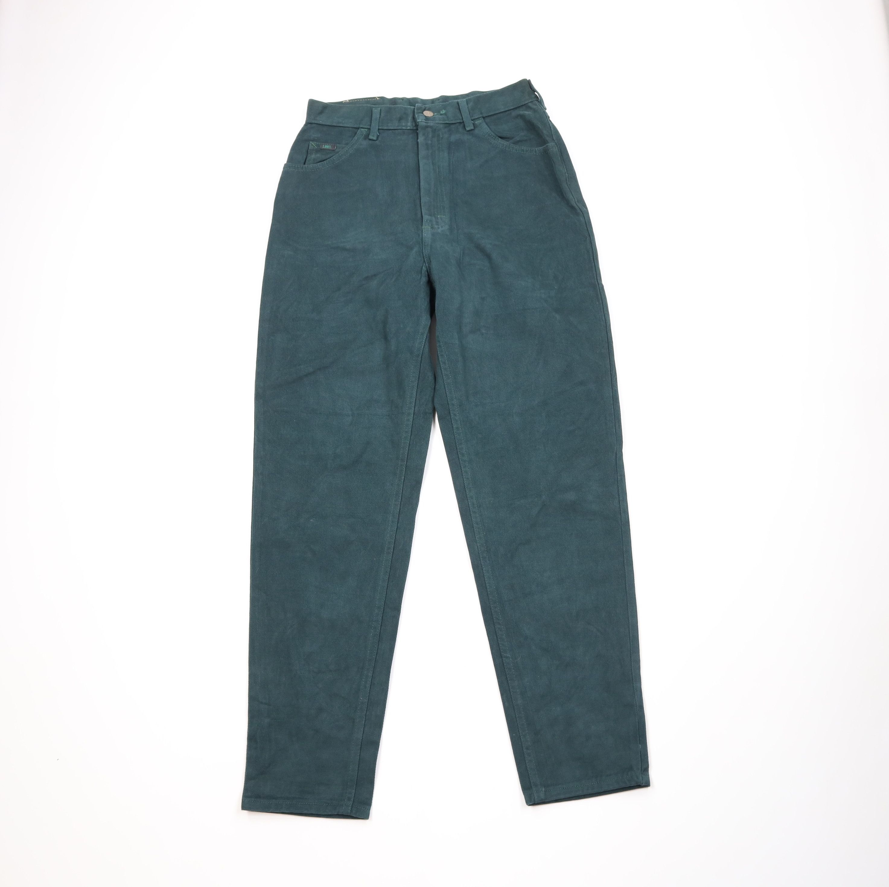 Lee Deadstock Vintage 90s Lee Tapered Leg Denim Jeans Green USA Size 34" / US 12 / IT 48 - 1 Thumbnail
