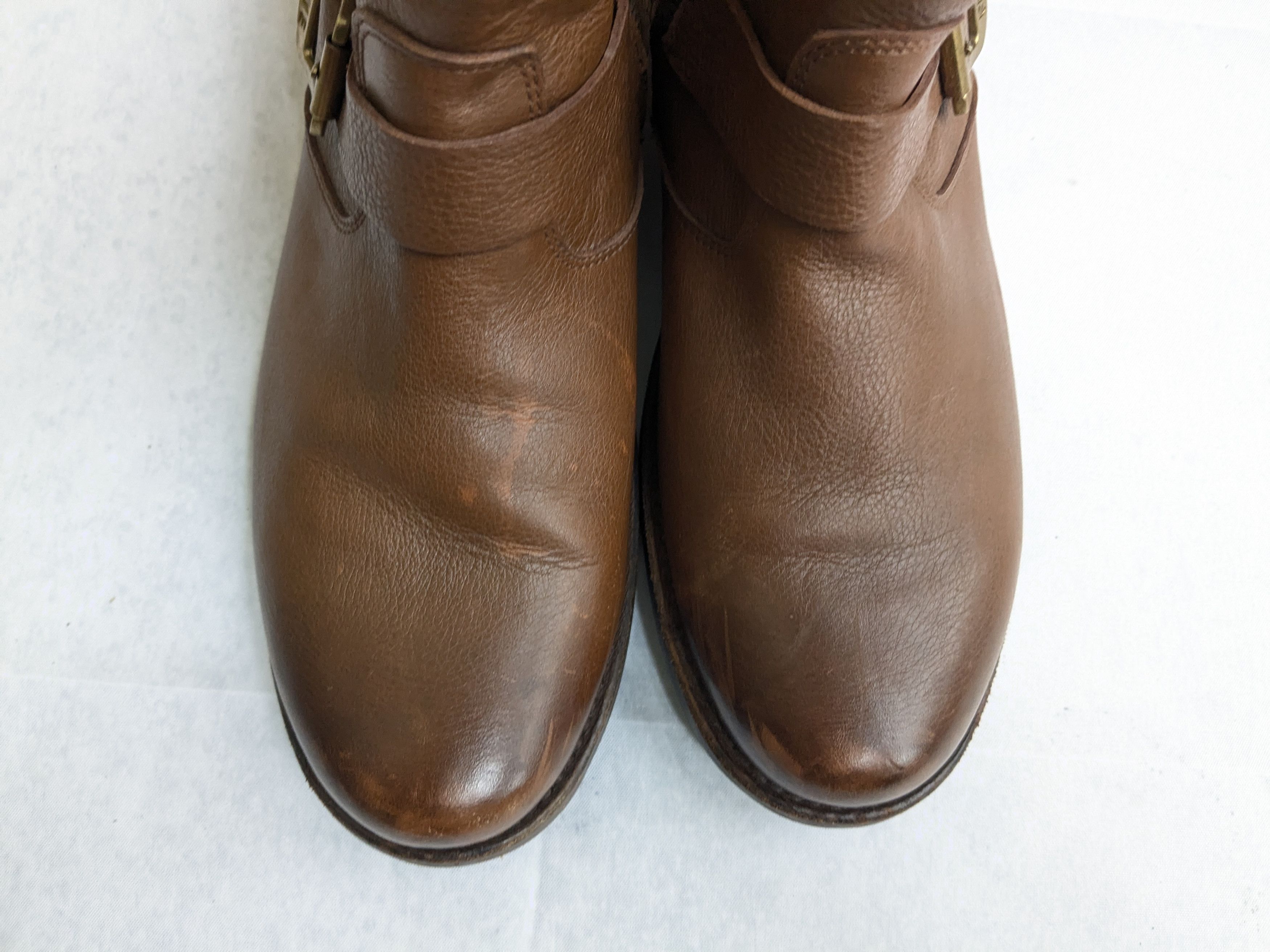 Frye Frye Engineer Boots Brown Leather 9.5 Leather Buckle Size US 9.5 / EU 42-43 - 3 Thumbnail