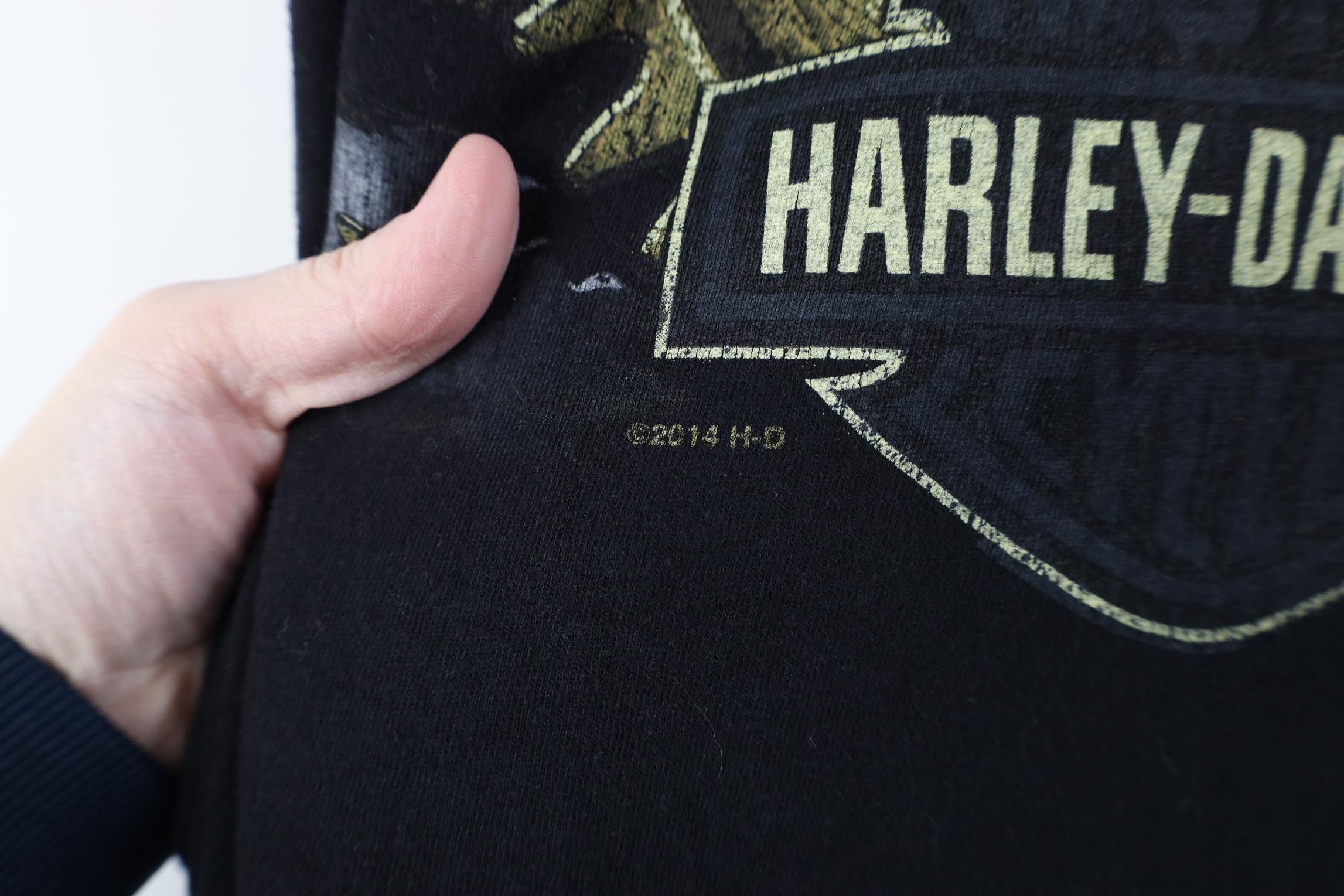 Harley Davidson Vintage Y2K Harley Davidson Spell Big Logo T-Shirt Black USA Size US XXL / EU 58 / 5 - 5 Thumbnail