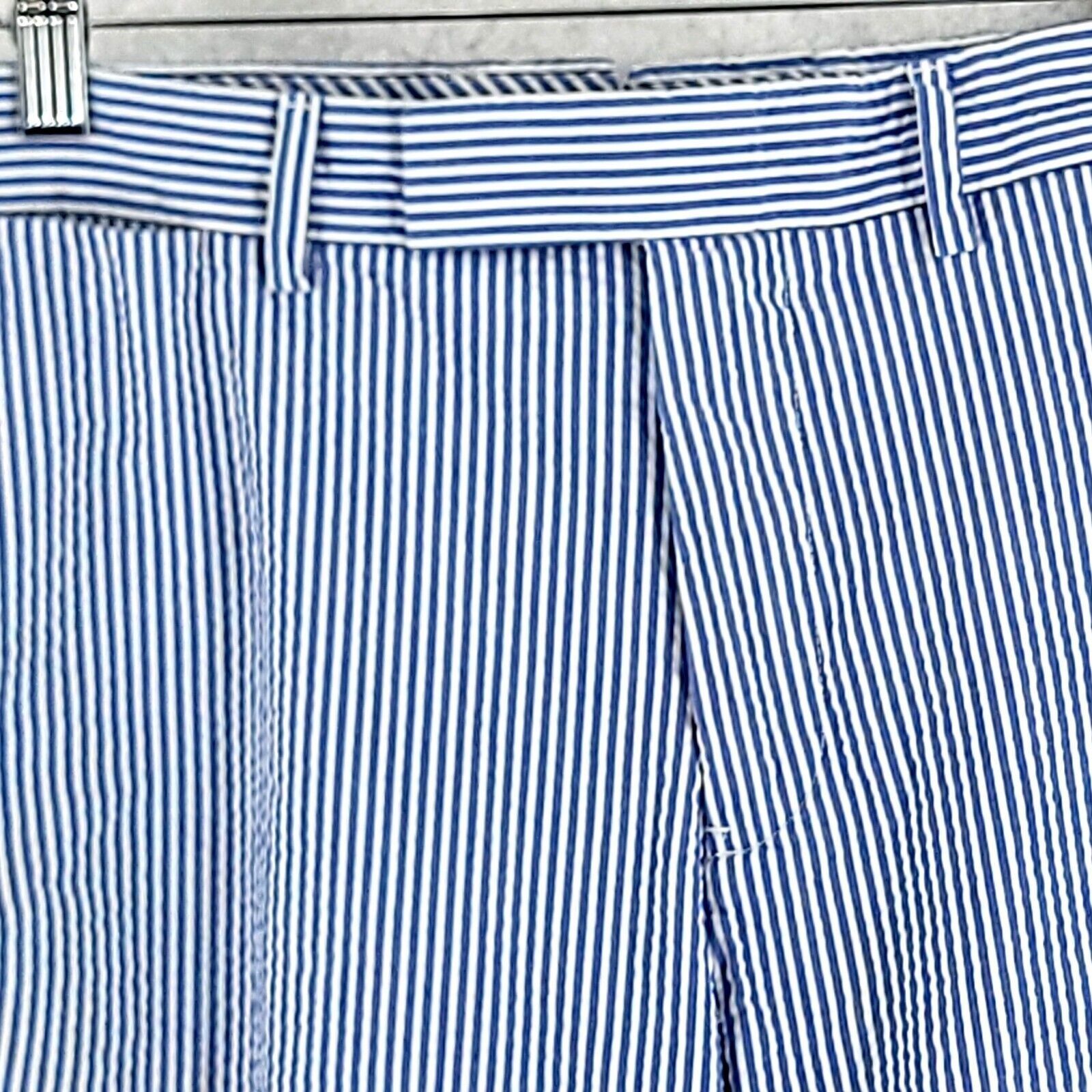 Polo Ralph Lauren Polo Ralph Lauren Suffield Fit Blue White Striped Seersucker Size US 36 / EU 52 - 2 Thumbnail