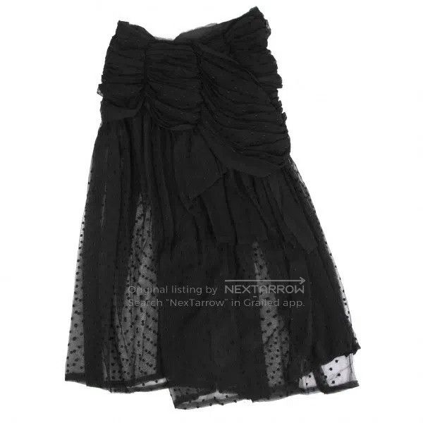 Comme des Garcons Comme Des Garcons size M Black Retro Polka Dot Design Skir Size 23" - 3 Thumbnail