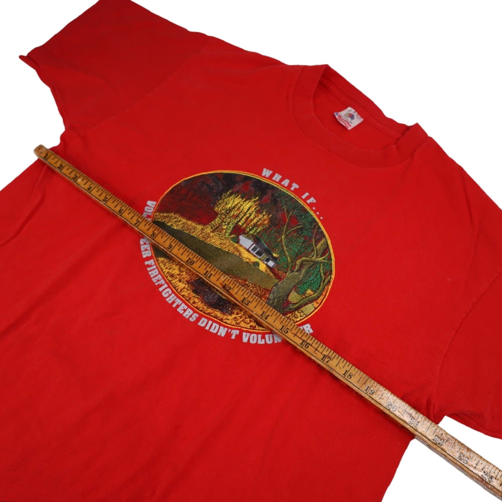 Vintage VINTAGE West Point Fire Department Mens XL Graphic T Shirt Red Size US XL / EU 56 / 4 - 7 Thumbnail