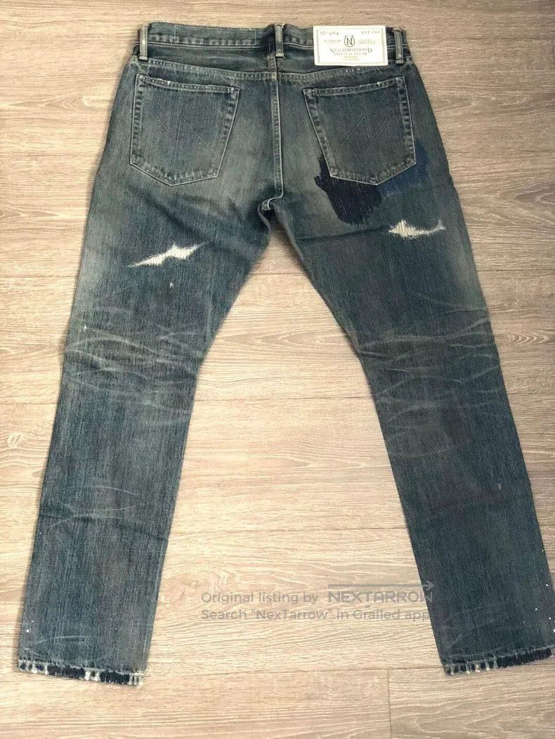 Neighborhood NEIGHBORHOOD Blue Distressed Jeans. Size US 32 / EU 48 - 2 Thumbnail