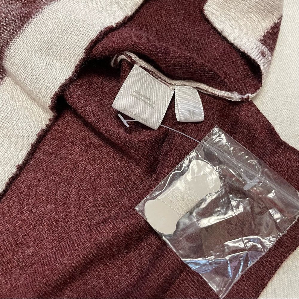 Other NWT New $229 Kokun Brown Bamboo Cashmere Overdyed Striped S Size M / US 6-8 / IT 42-44 - 8 Thumbnail