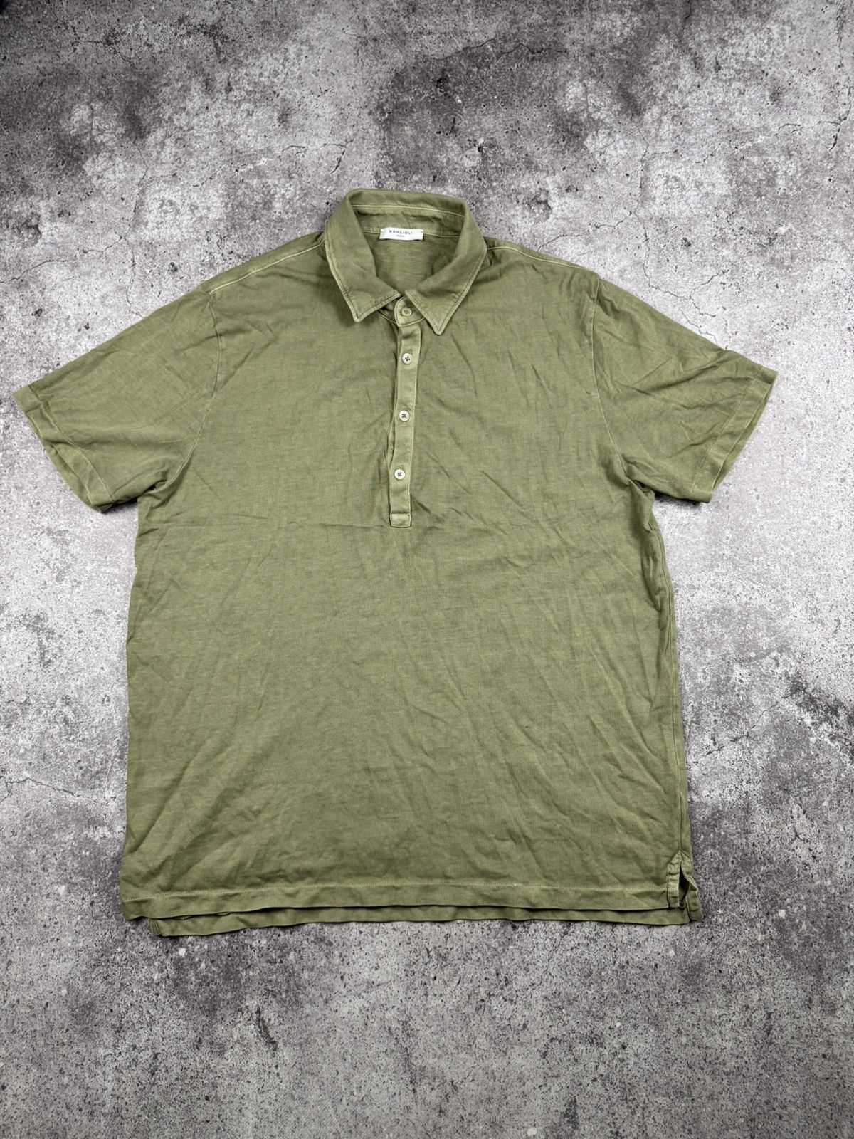 Boglioli Milano Polo Shirt Mens Size L Cotton Short Sleeve