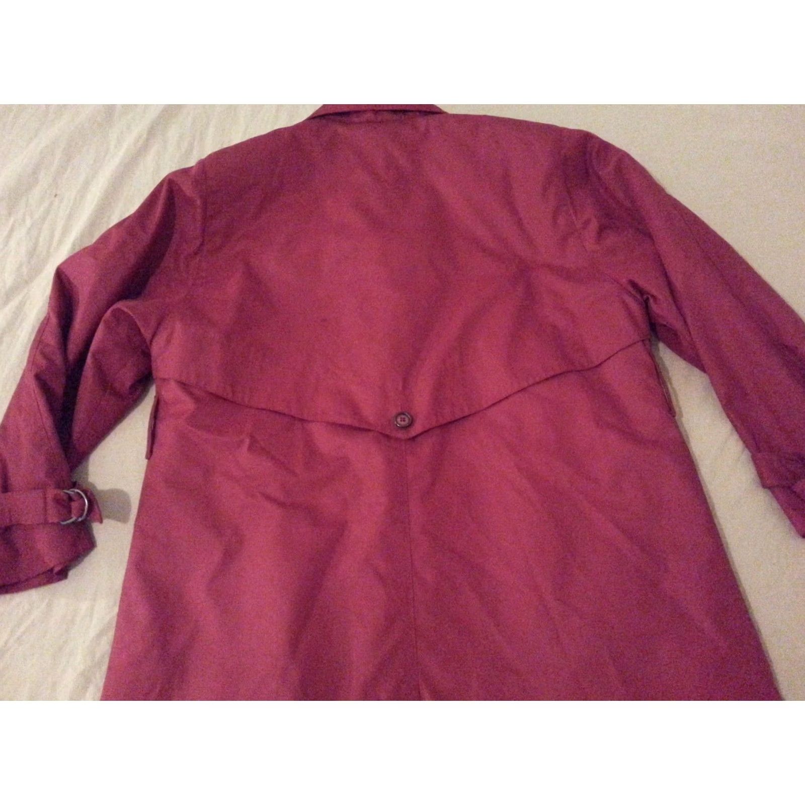 London Fog Womens London Fog Trench Coat Jacket Petite Red Size XL / US 12-14 / IT 48-50 - 3 Thumbnail