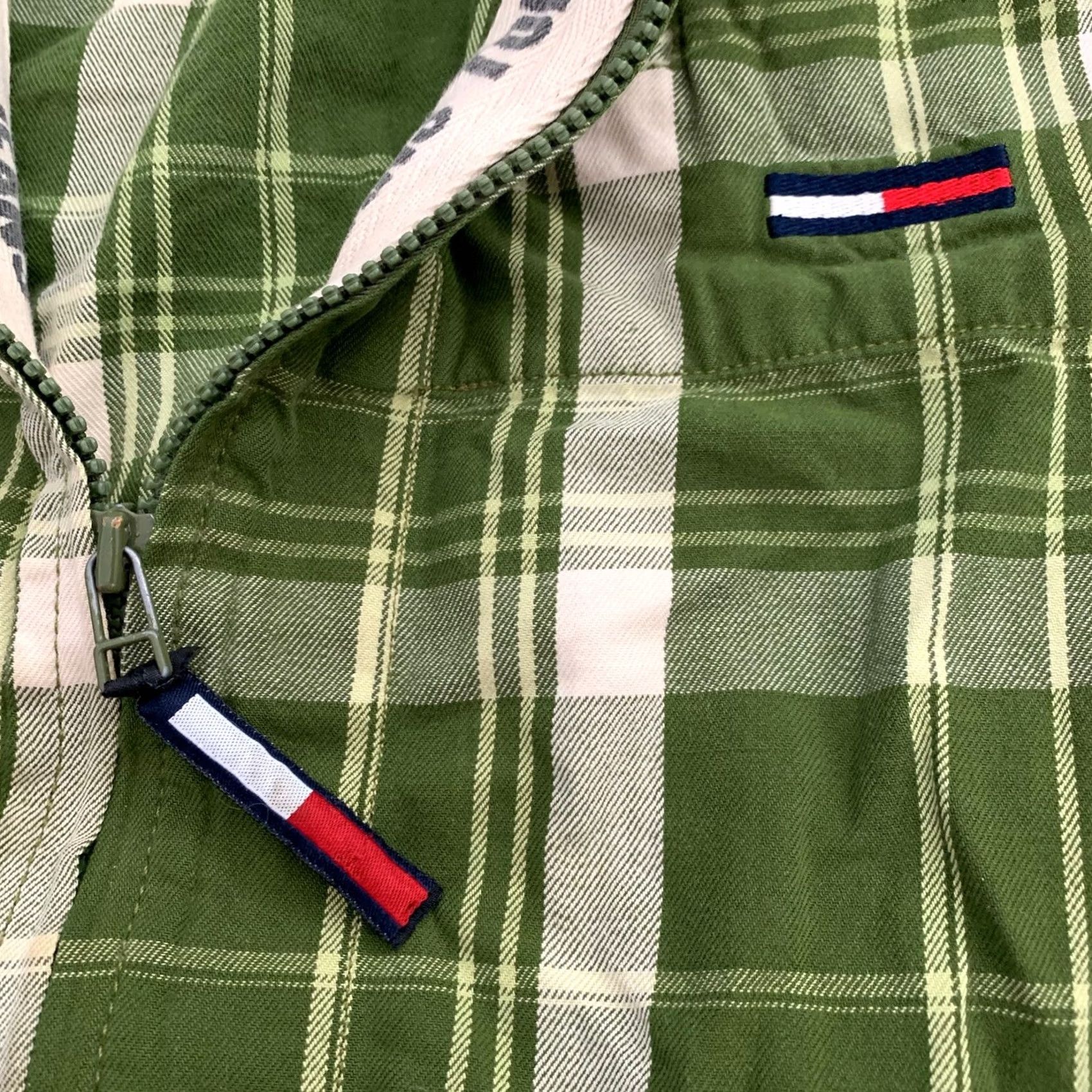 Tommy Hilfiger Vintage Tommy Hilfiger Tommy Jeans Full Zip Shirt Mens XL Green Plaid Size US XL / EU 56 / 4 - 4 Thumbnail