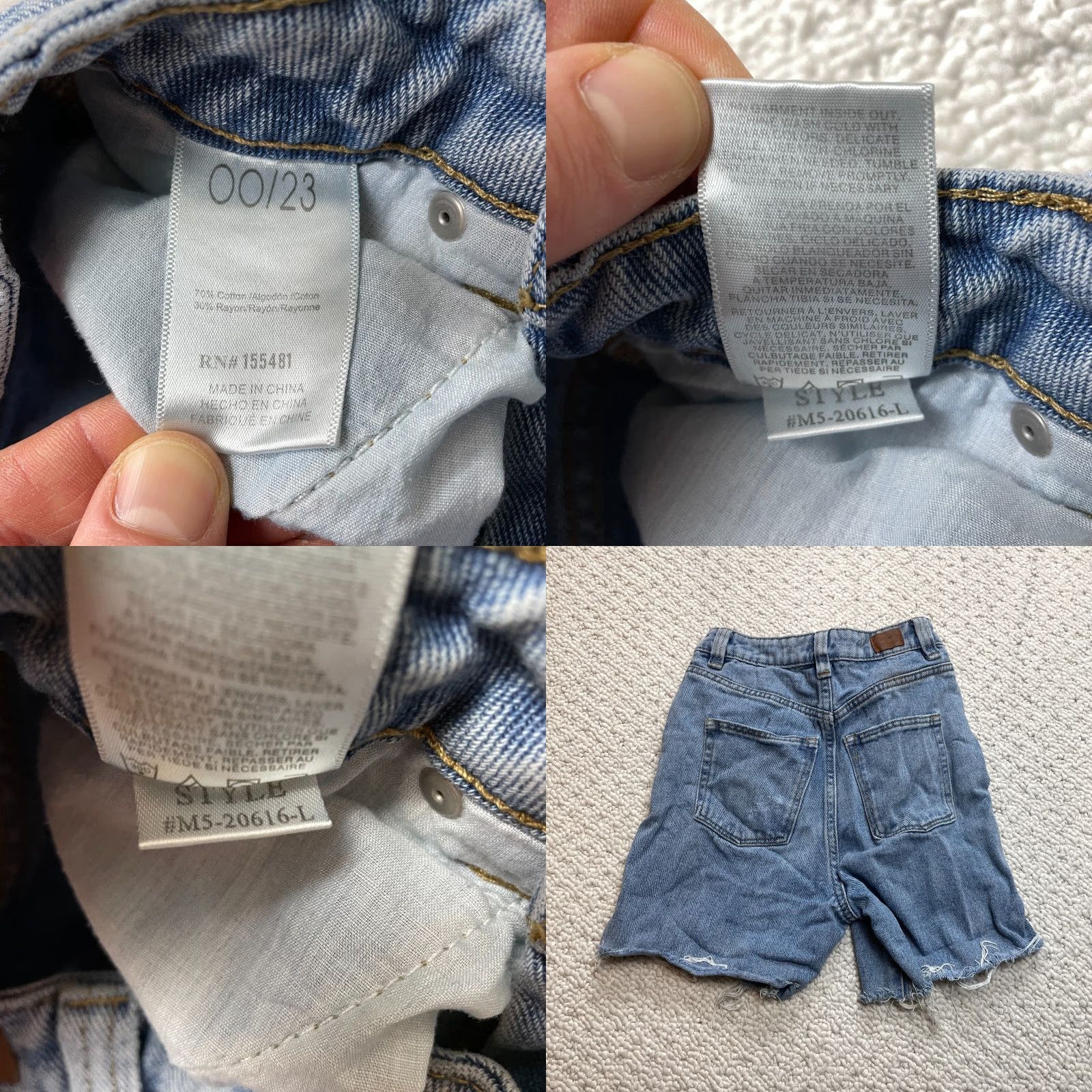 Vintage Simple Society Jeans Shorts Womens 00/23 Blue Denim Medium Wash Raw Bottoms Shorts Womens 00 Blue Denim Size 42" / US 20 - 8 Thumbnail