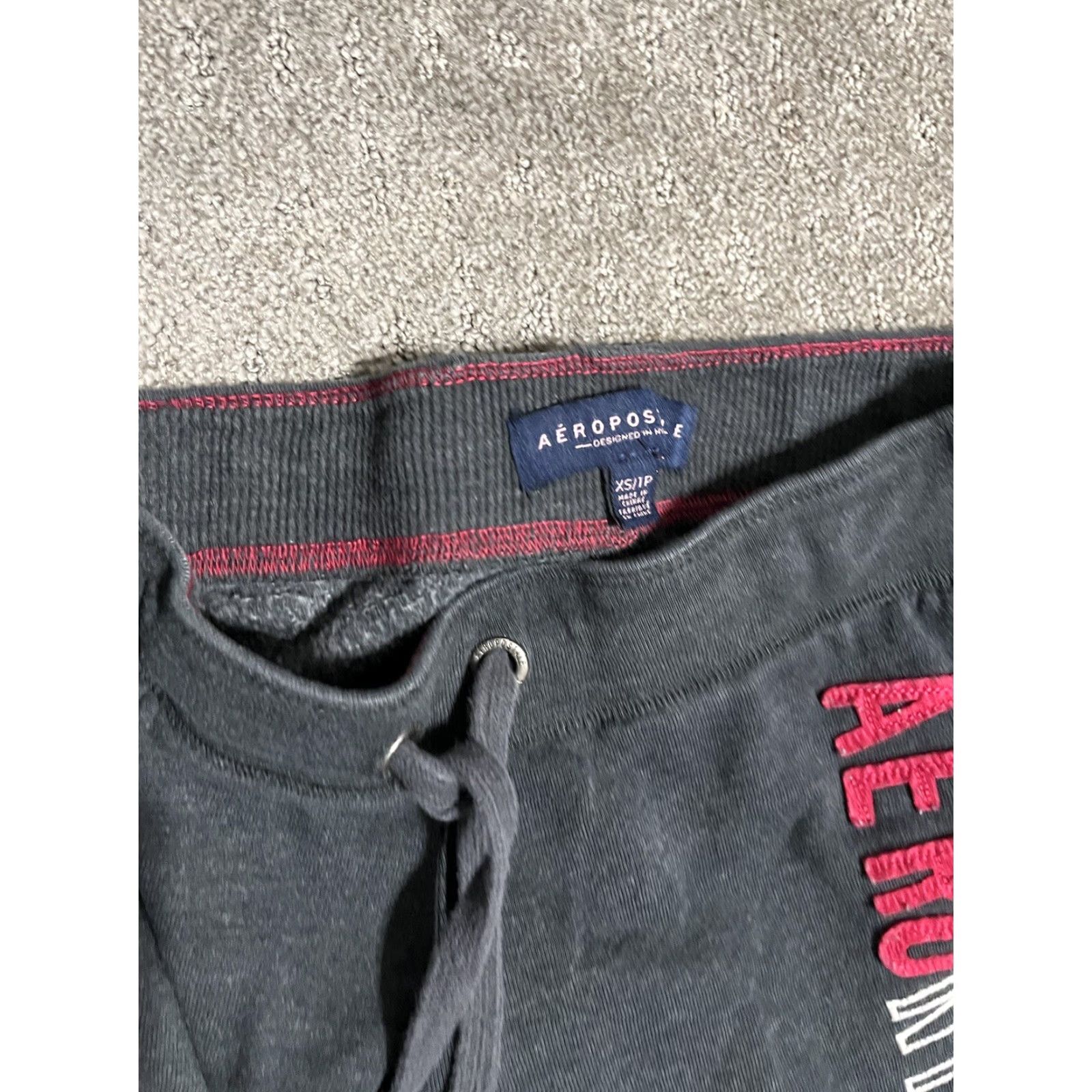 Vintage Aeropostale Women's Sweatpants XS Dark Gray Elastic Waist Size 26" / US 2 / IT 38 - 5 Thumbnail