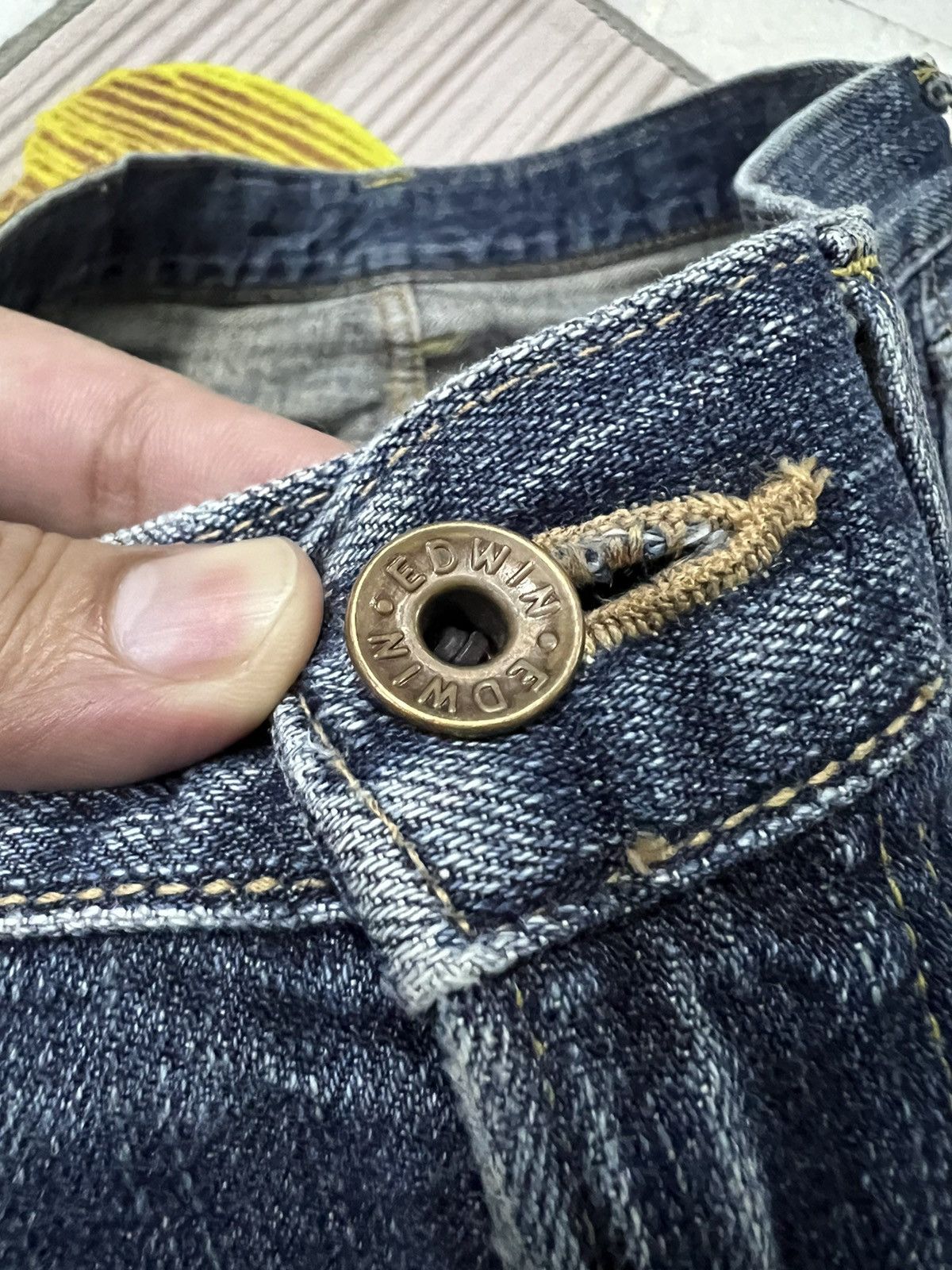 Edwin 💥RARE EDWIN 505zx SELVEDGE WITH ORENTAG Size US 31 - 5 Thumbnail