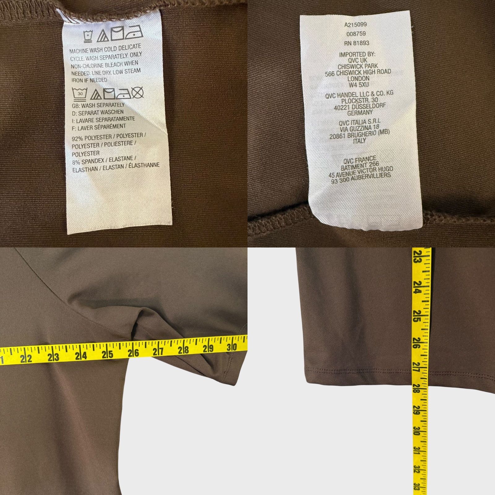 Vintage Susan Graver Essential Butterknit Elbow Sleeve Bateau Neck Top Women's 2X Brown Size XXL / US 16-18 / IT 52-54 - 8 Thumbnail
