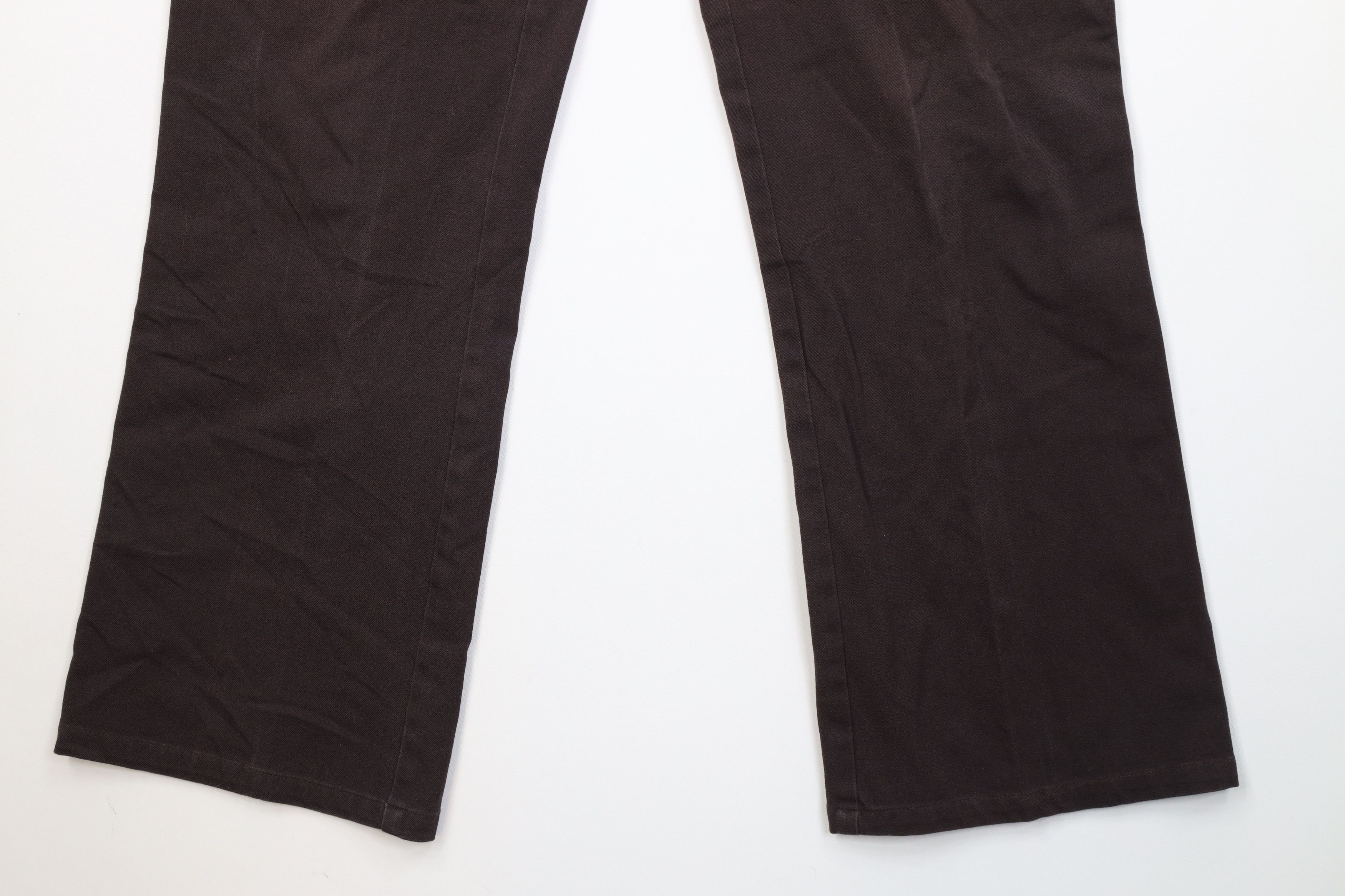 Vintage Vintage 90s Y2K Streetwear Flared Wide Leg Pants Brown Size 32" / US 10 / IT 46 - 4 Thumbnail