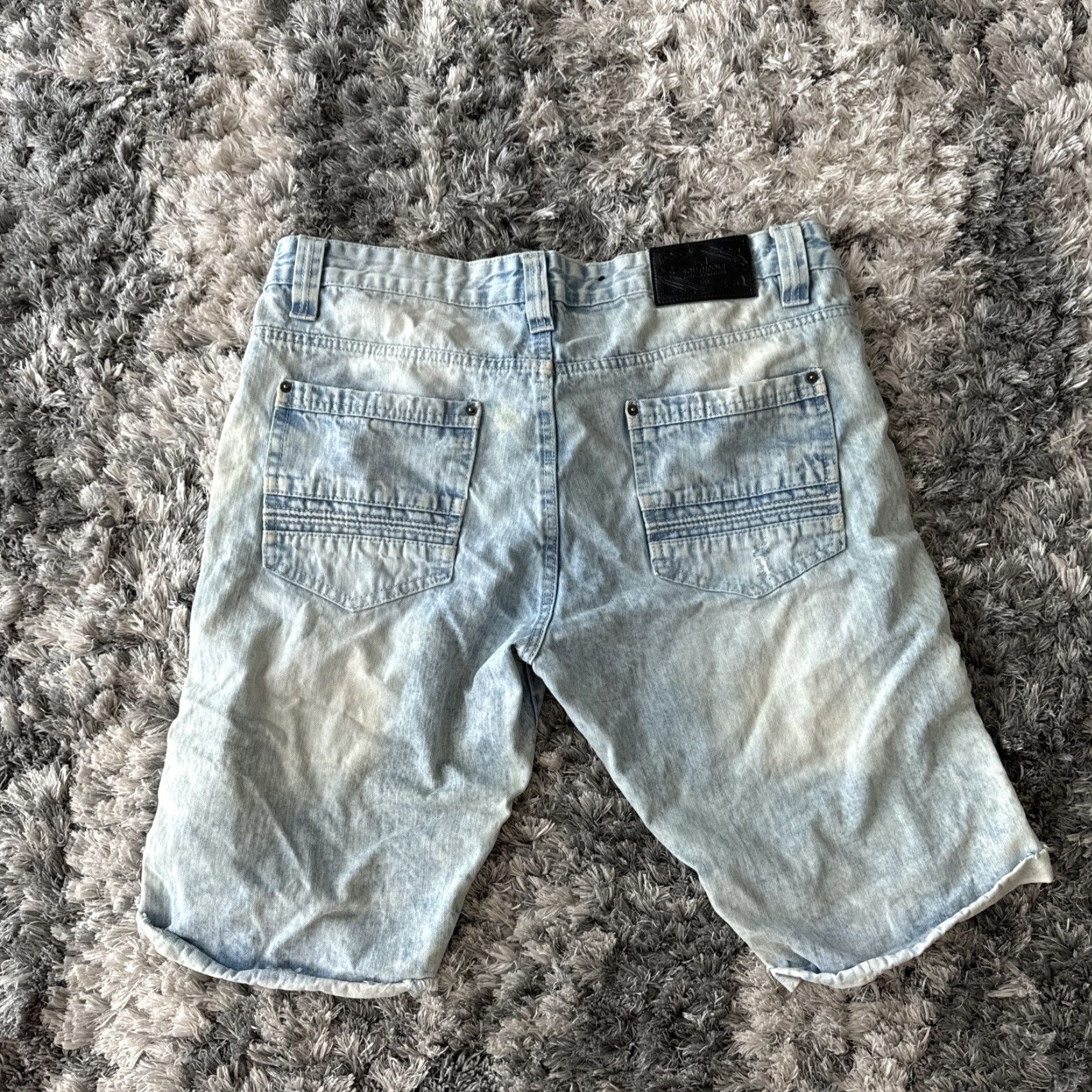 Southpole Southpole Jean Shorts Embroidered Art Cargo Blue 34 Men Regular Size 34 Stains 90s Y2K Vintage Mens Size US 34 / EU 50 - 8 Thumbnail