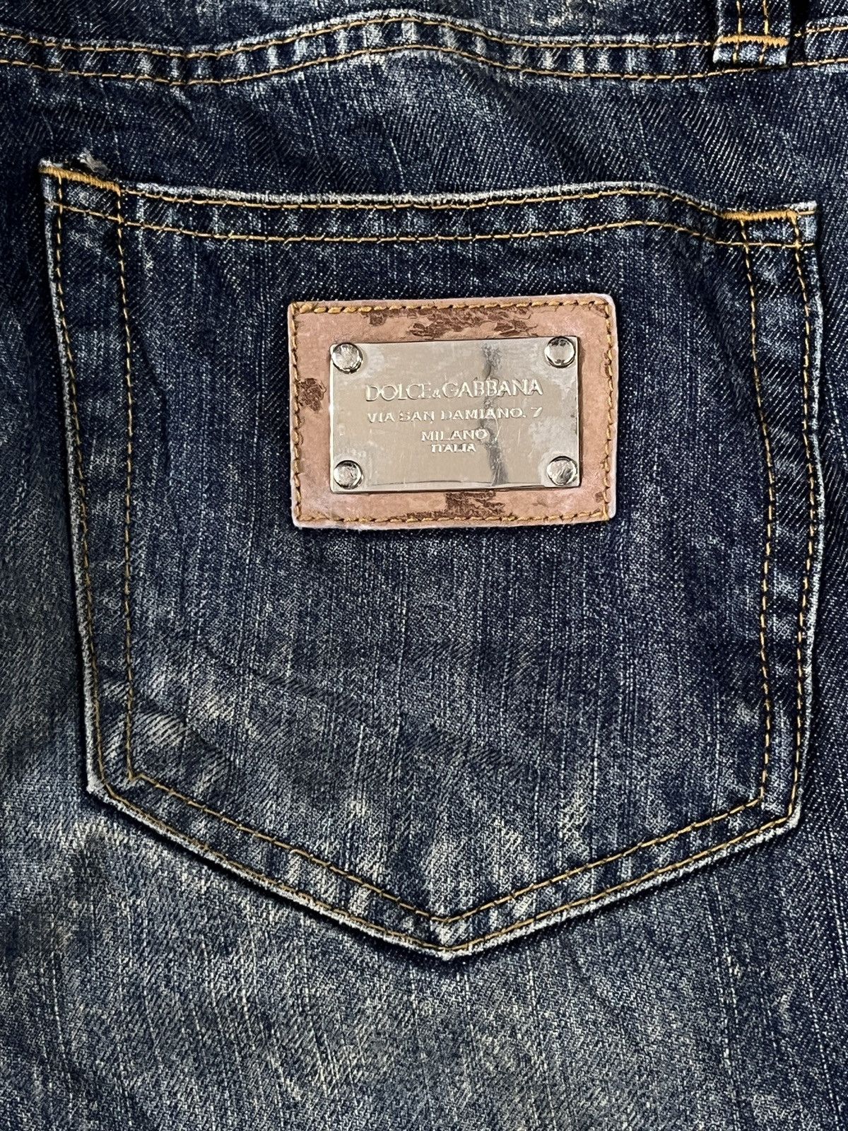 Dolce & Gabbana Dolce & Gabbana Whiskered Clawmark Washed Classic Denim Size US 30 / EU 46 - 4 Thumbnail
