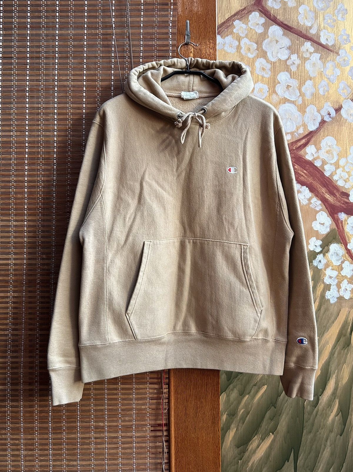 Champion Champion Reverse Weave Beige Hoodie Size M Style GF68 Size US M / EU 48-50 / 2 - 1 Thumbnail