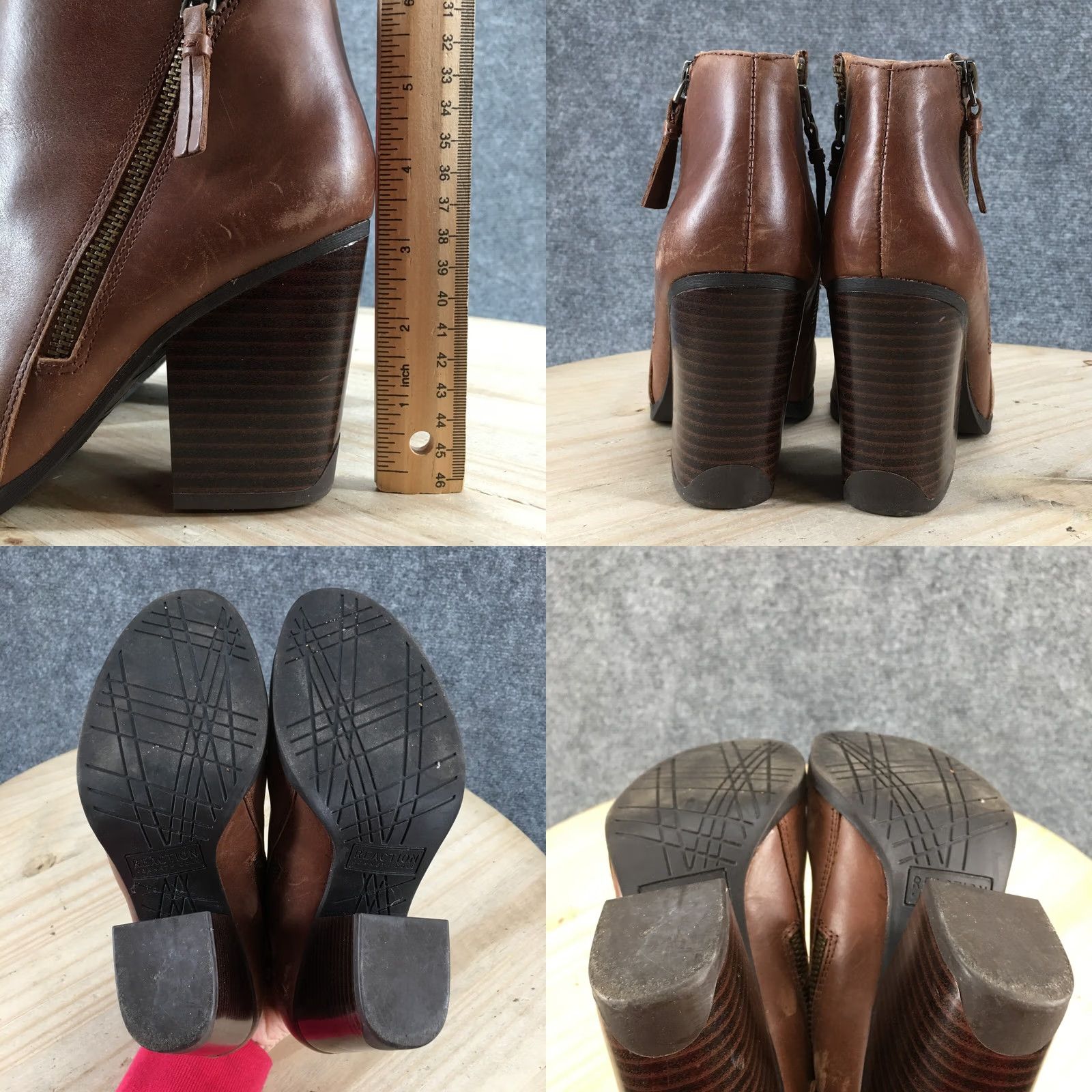 Kenneth Cole Kenneth Cole Reaction Boots Womens 6M Might Win Ankle Bootie Brown Leather Heels Size US 6 / IT 36 - 9 Thumbnail