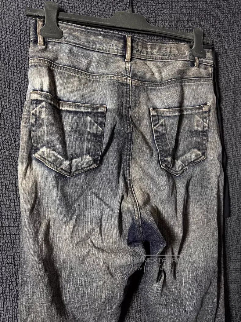 Rick Owens Rick Owens Washed Mud Dyed Faded Nine-inch Ribbon Denim Pa Size US 31 - 5 Thumbnail