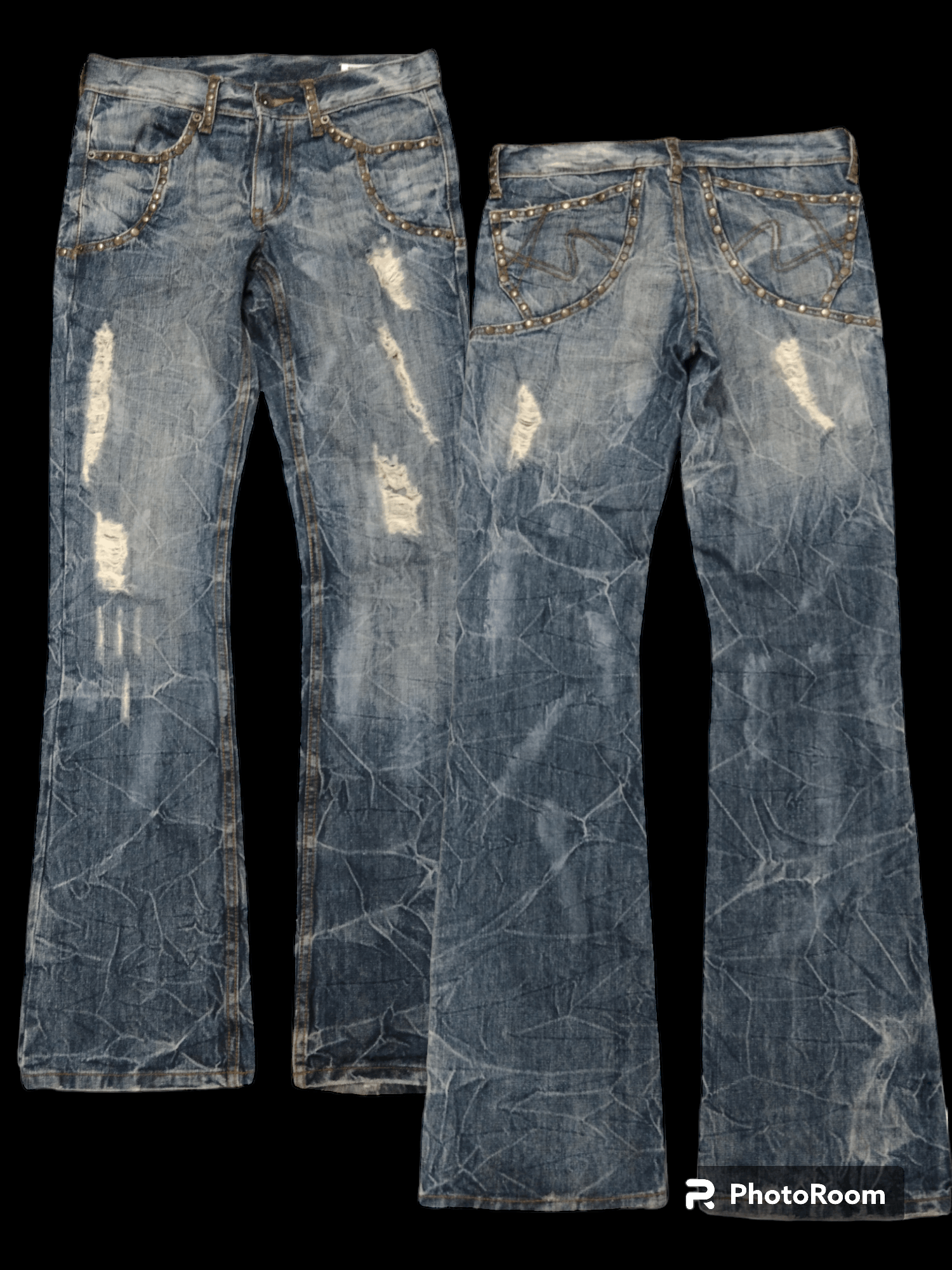 FLARE SICK RIPED STUDDED SEMANTIC DESIGN