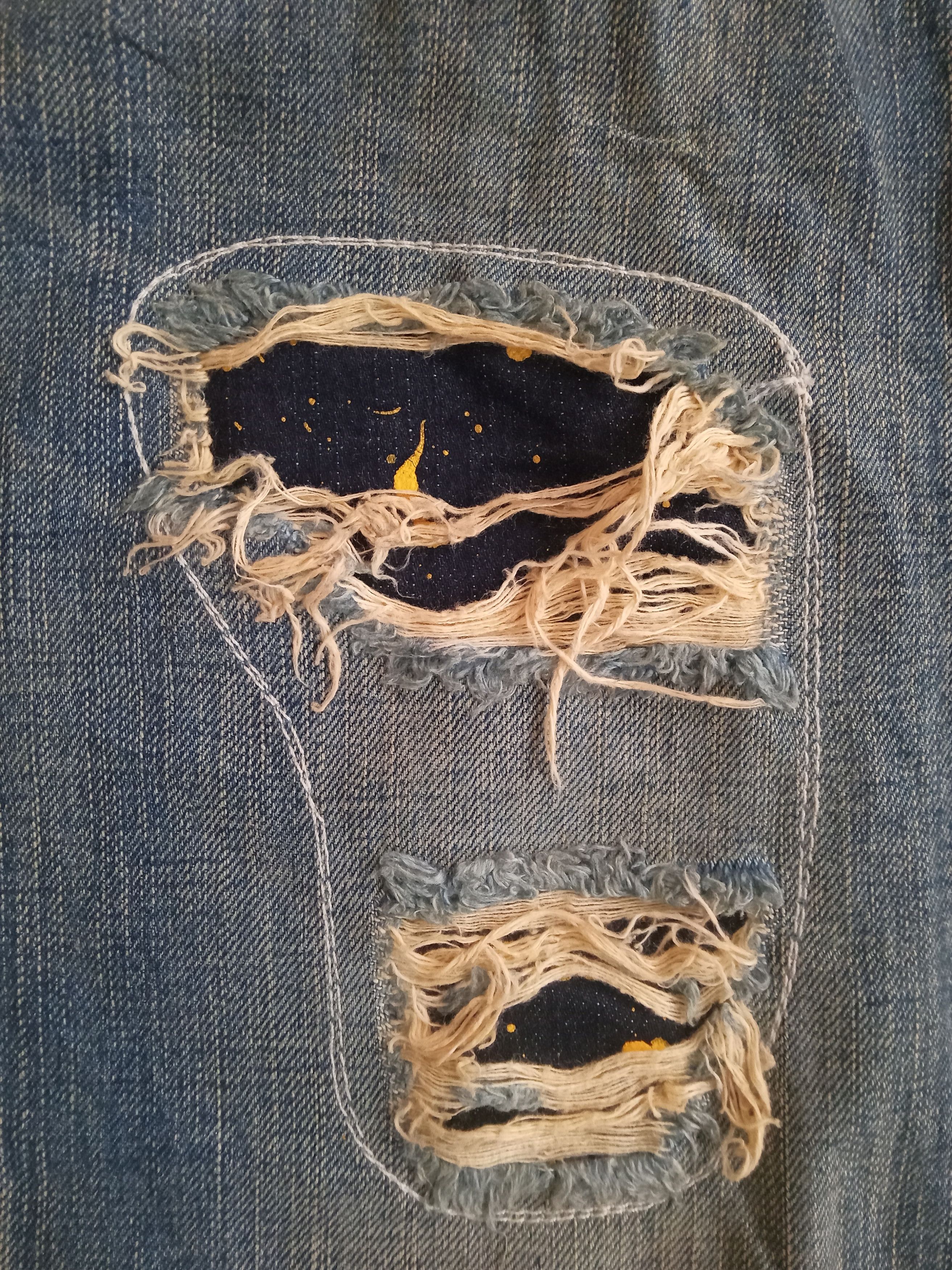 Edwin Edwin Studded and Skull Rare Design Distressed Jeans Size 30" / US 8 / IT 44 - 7 Thumbnail