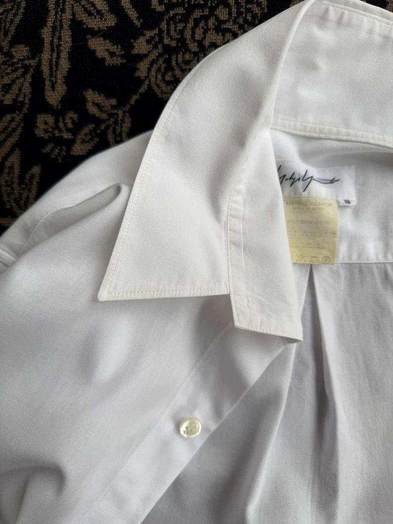 Yohji Yamamoto Yohji Yamamoto Yohji Yamamoto Femme White Long Sleeve Shir Size US S / EU 44-46 / 1 - 7 Thumbnail