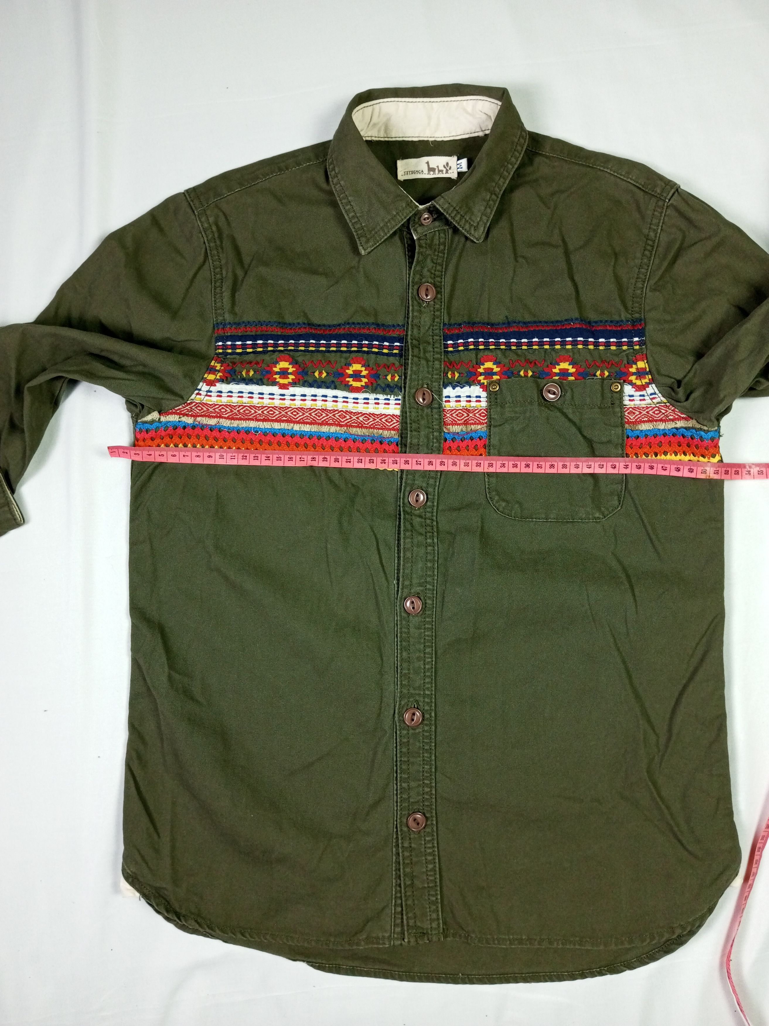 Japanese Brand TITICACA Embroidery navajo Long Sleeve Shirt Size US M / EU 48-50 / 2 - 10 Thumbnail