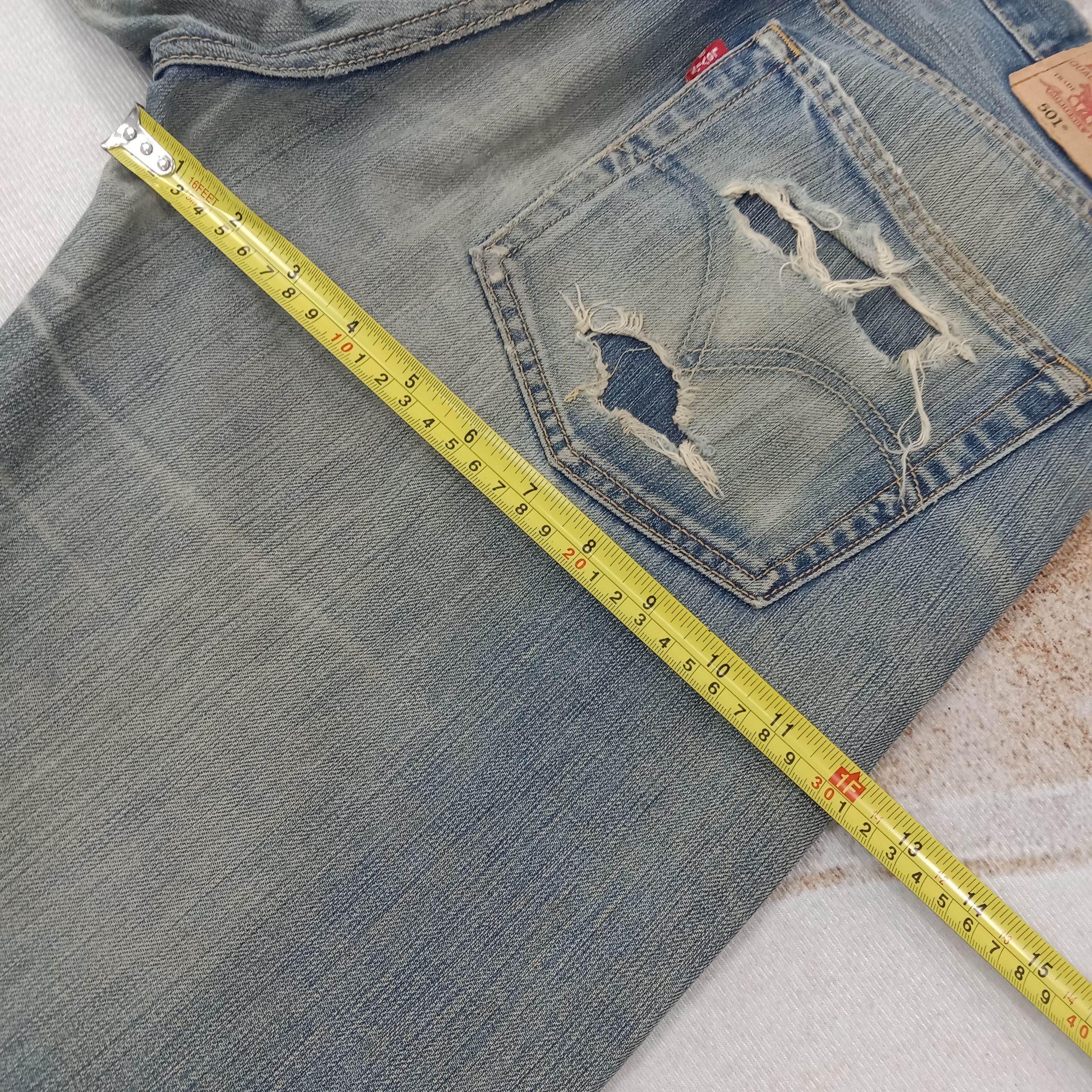 Levi's Levi's 501 Distressed Grunge Denim Jeans C258N22 Size US 31 - 11 Thumbnail