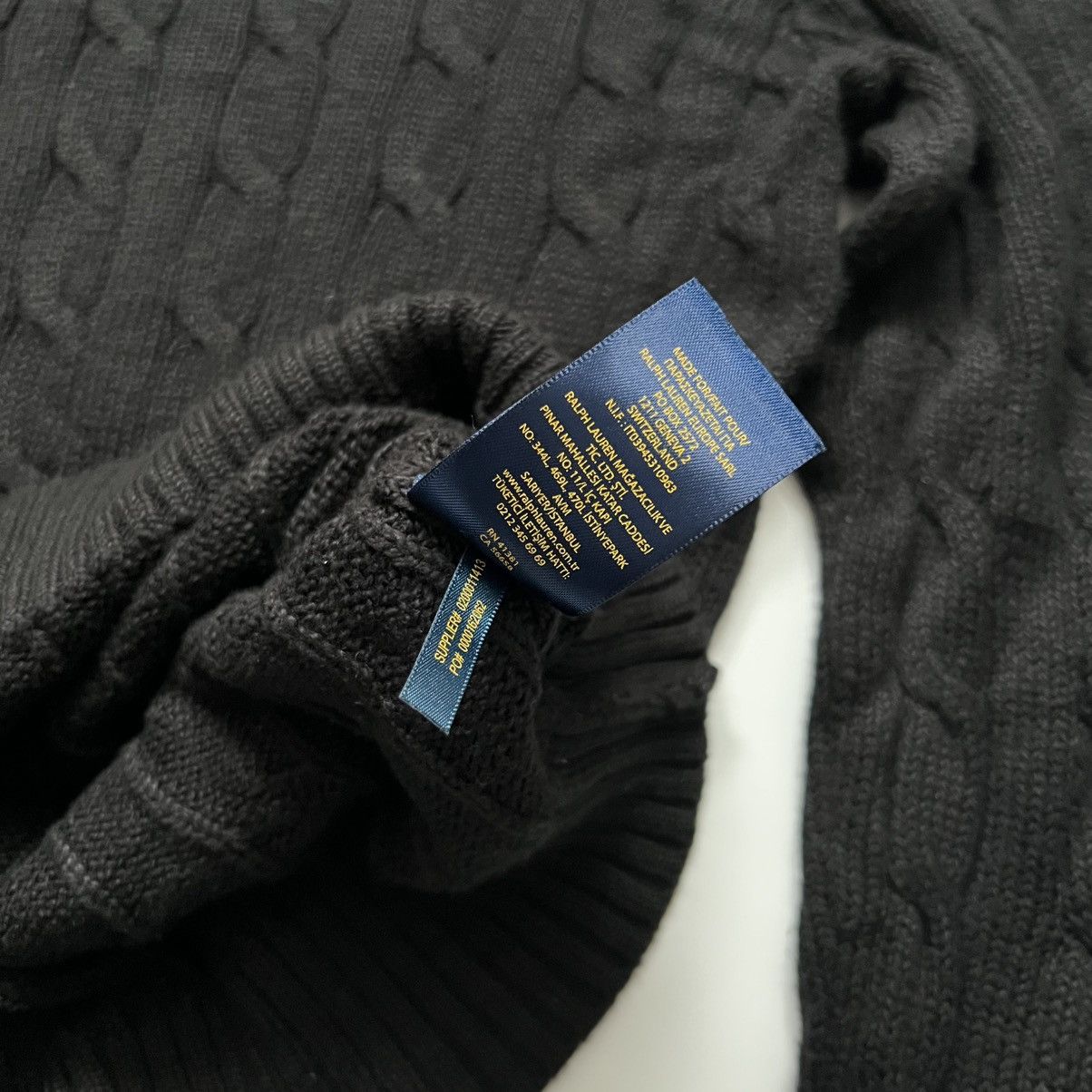 Polo Ralph Lauren Polo Ralph Lauren Cotton Cable Knit sweater Black Size US M / EU 48-50 / 2 - 5 Thumbnail