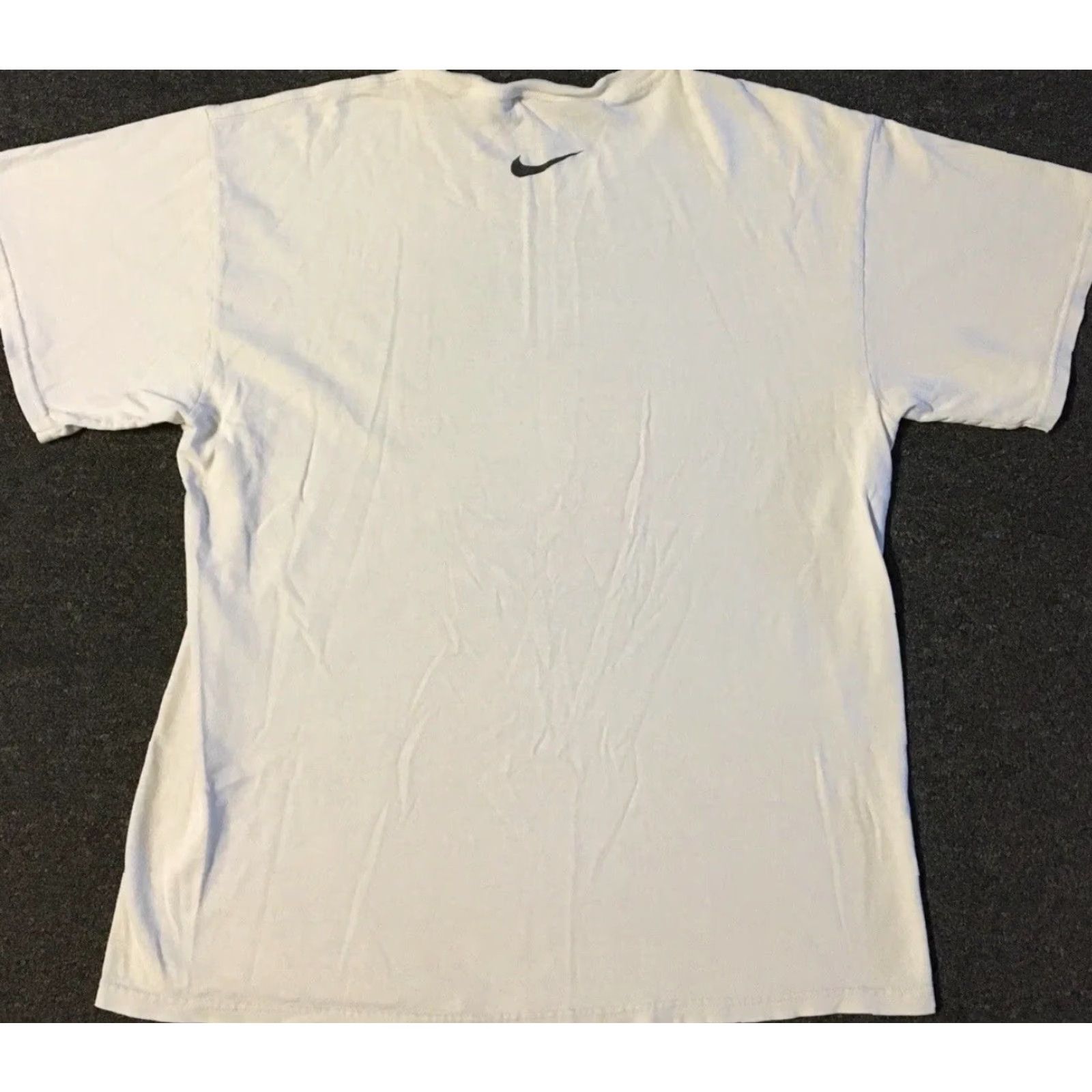 Nike VINTAGE Nike Shirt M 90s Swoosh Faded Challenge Court Grunge Hip Hop Rap Tennis Andre Agassi White Striped Pattern Mens Gift Size US M / EU 48-50 / 2 - 2 Thumbnail