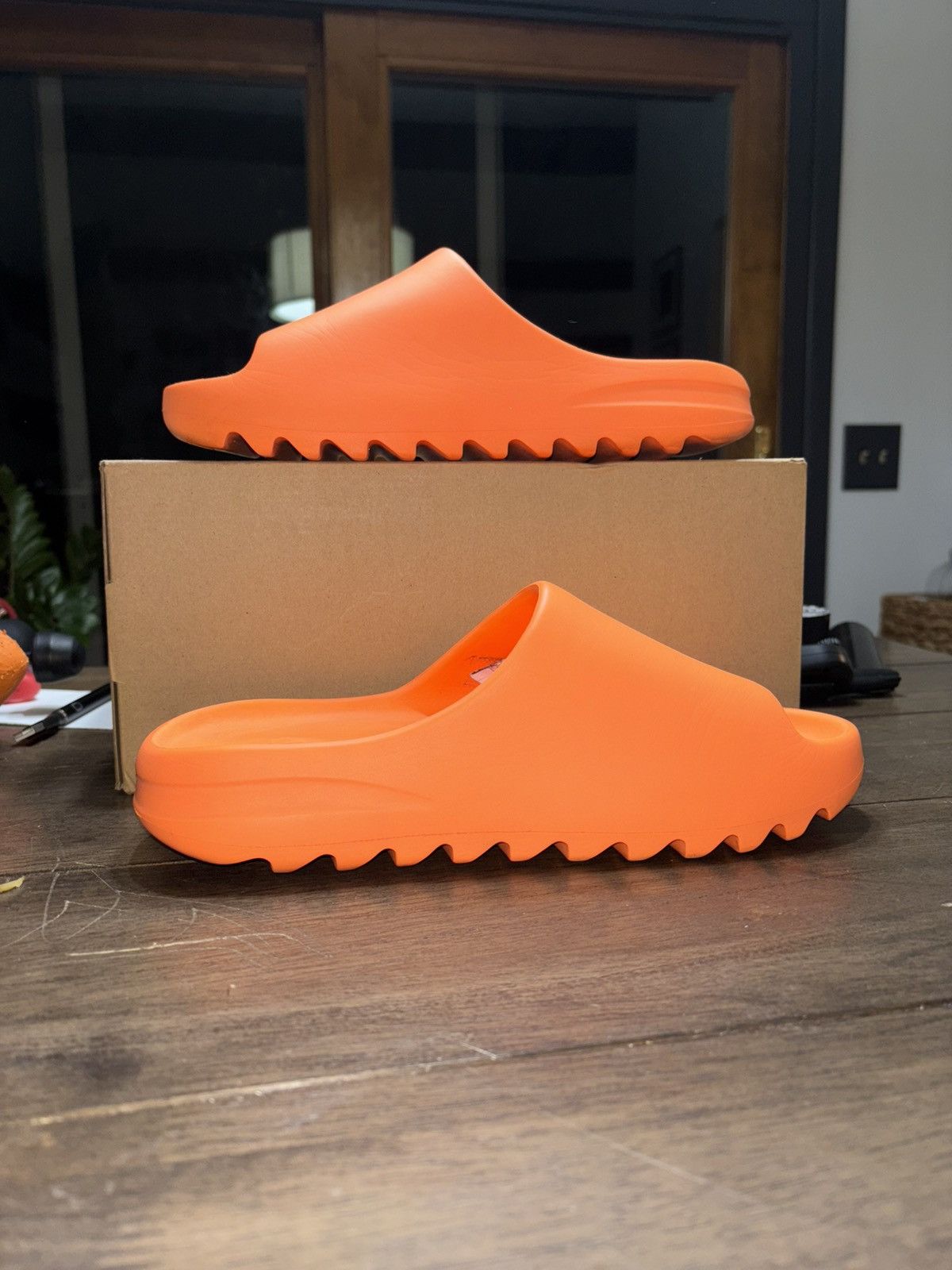 Adidas Adidas Yeezy slide Enflame Orange Size US 12 / EU 45 - 2 Thumbnail