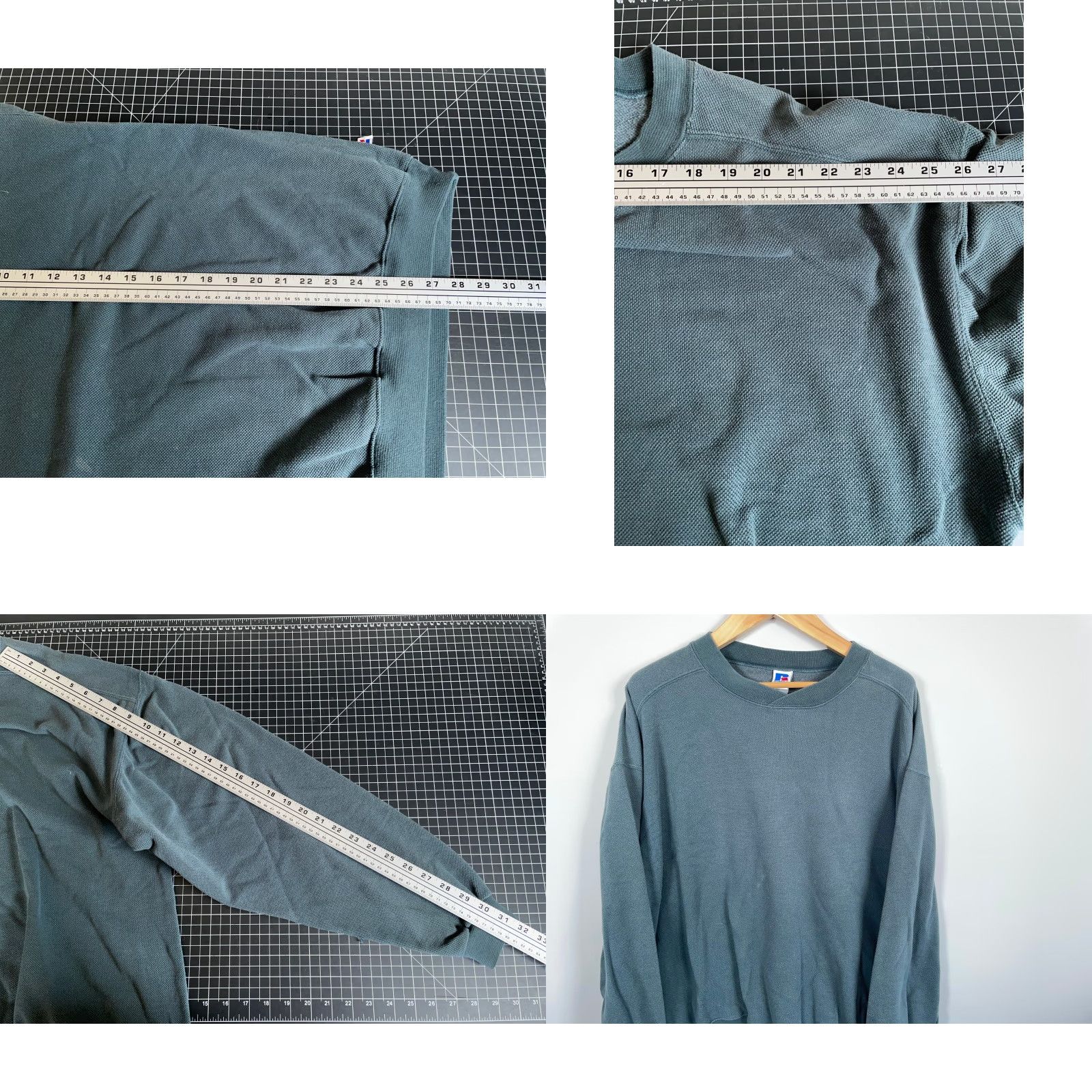 Russell Athletic VINTAGE Russell Athletic Sweatshirt Pullover Crew Neck Long Sleeve Solid Green Adult XL Men 90s Retro Size US XL / EU 56 / 4 - 8 Thumbnail