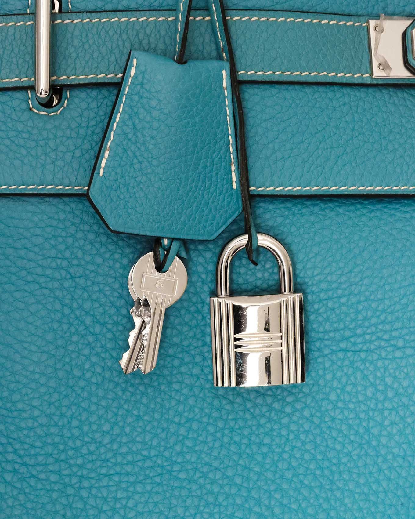 Hermes Kelly 50 Voyage Blue Jean Togo 2004 Size ONE SIZE - 9 Thumbnail