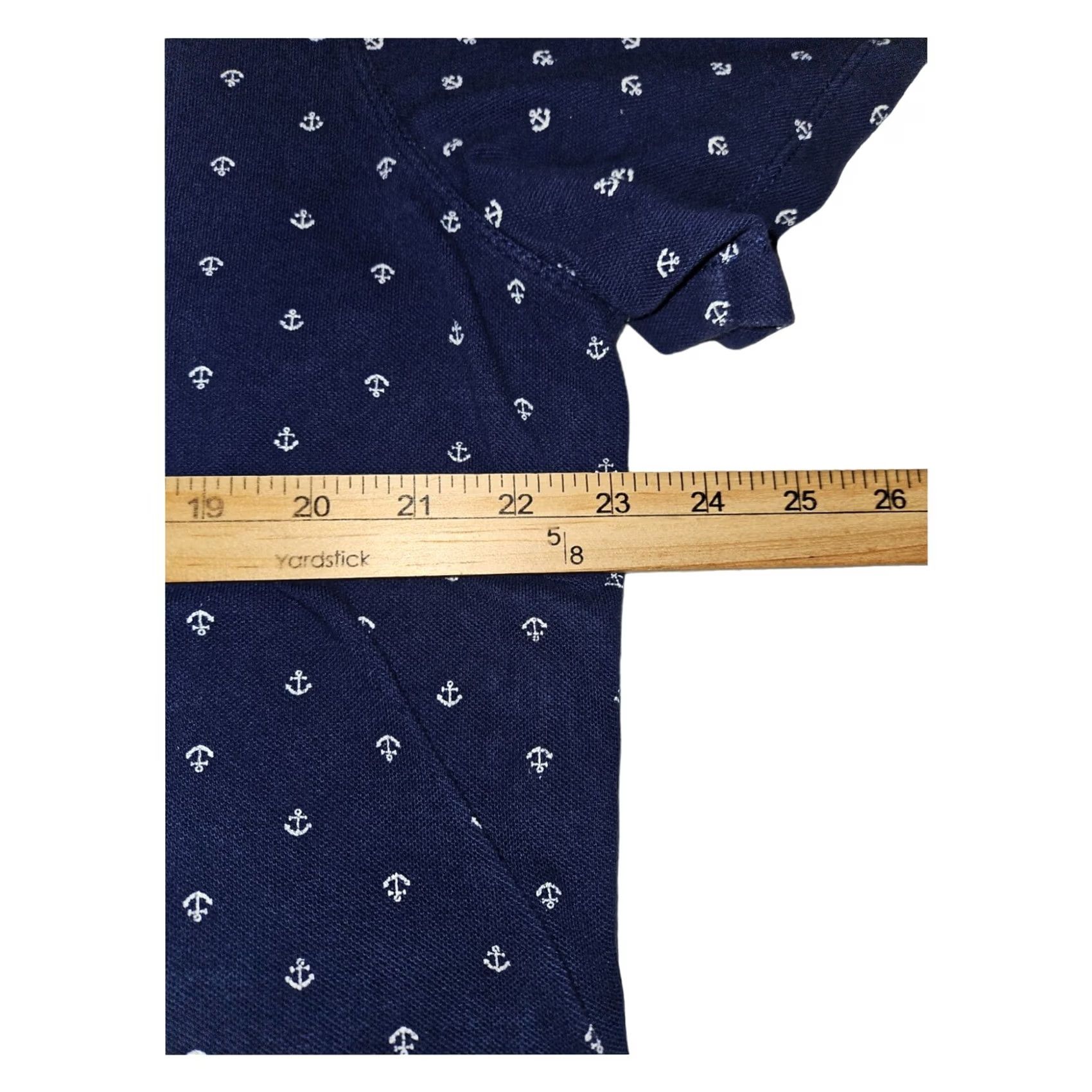 Banana Republic VINTAGE Banana Republic Polo Short Sleeve Men's 2XL Blue AOP Nautical Anchors Casual Shirt Size US XXL / EU 58 / 5 - 3 Thumbnail
