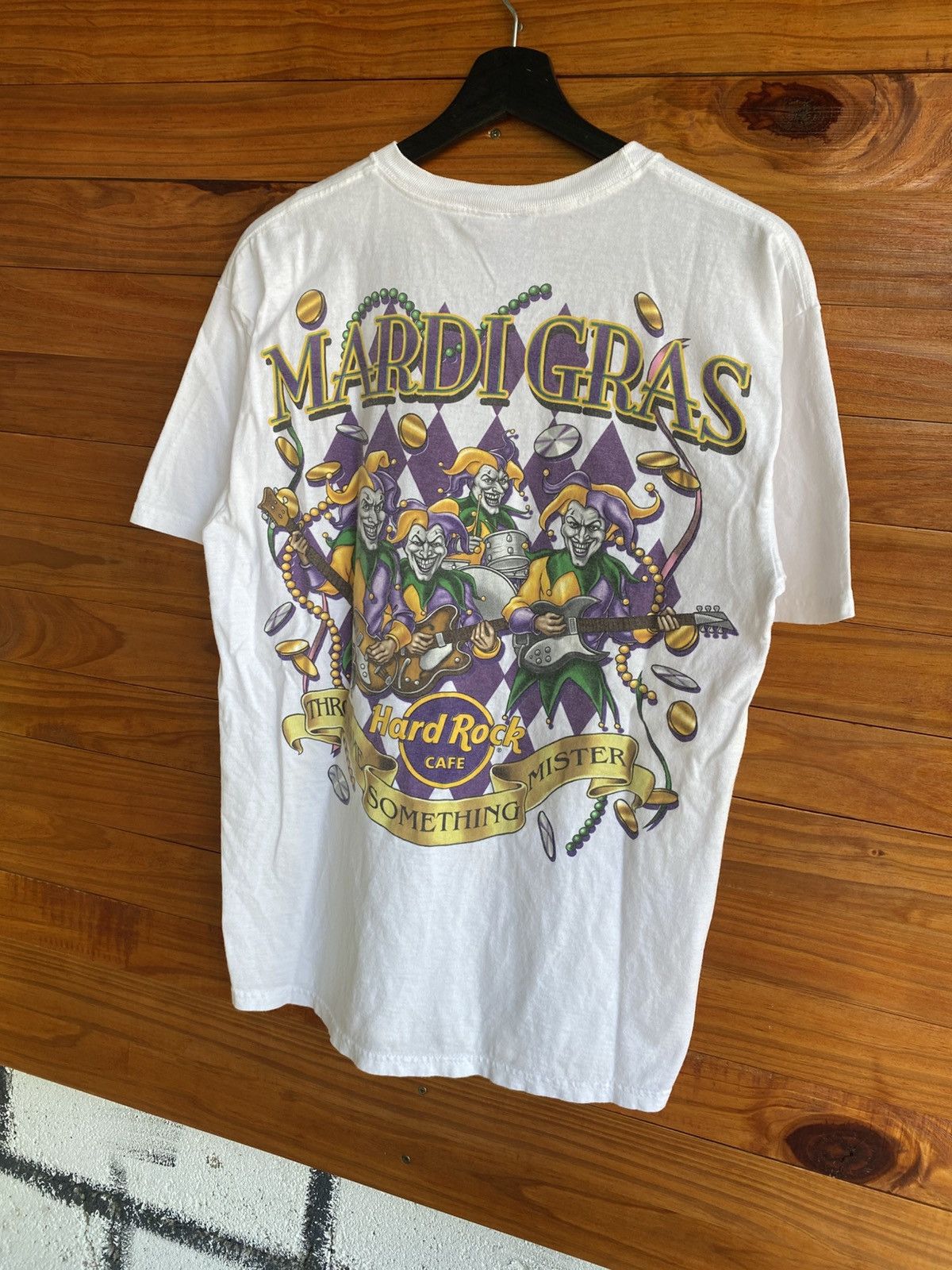 Hard Rock Cafe Vintage Hard Rock Cafe Orlando Mardi Gras T-Shirt 90s White Size US S / EU 44-46 / 1 - 4 Thumbnail