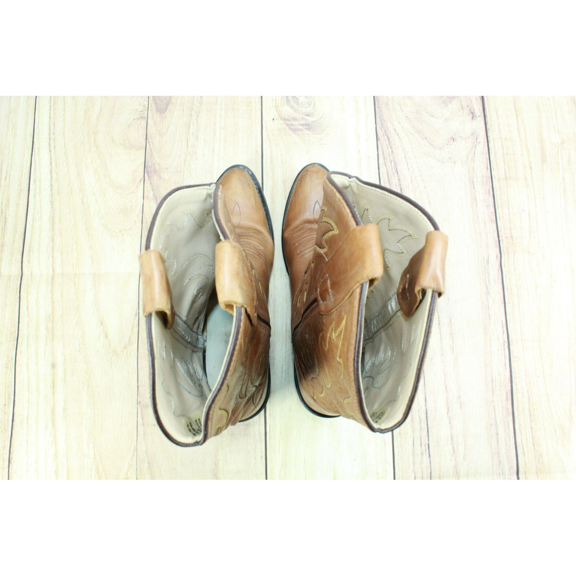Leather × Other Old West Women's Pull On Mid Calf Western Cowboy Boots Size US 6 / IT 36 - 7 Thumbnail
